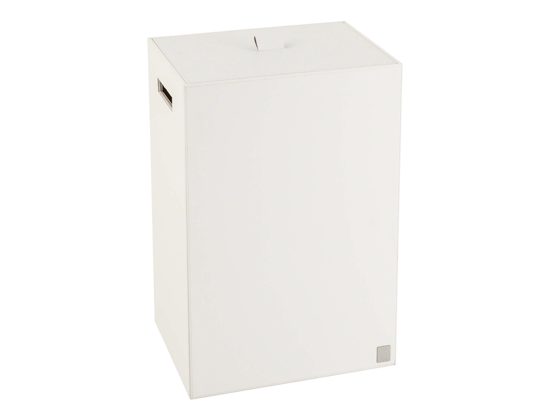 Wäschebehälter, Weiss, Abnehmbarer Deckel, Höhe 60 cm