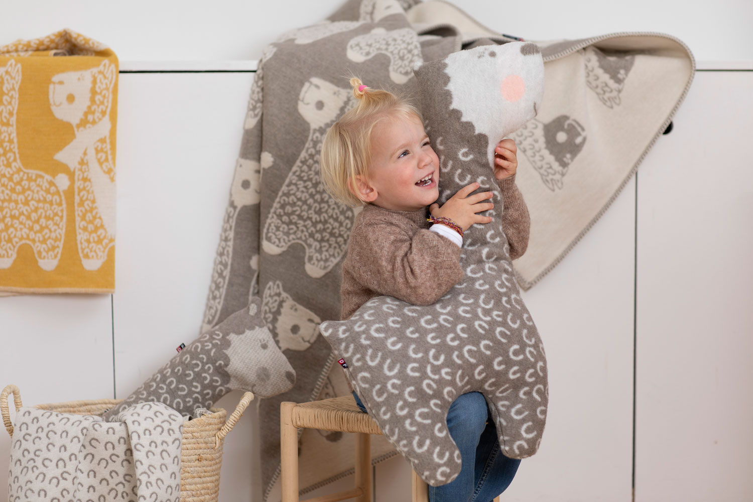 Kissen Mila Alpaka, Rauch 16 x 39 cm Sander AG