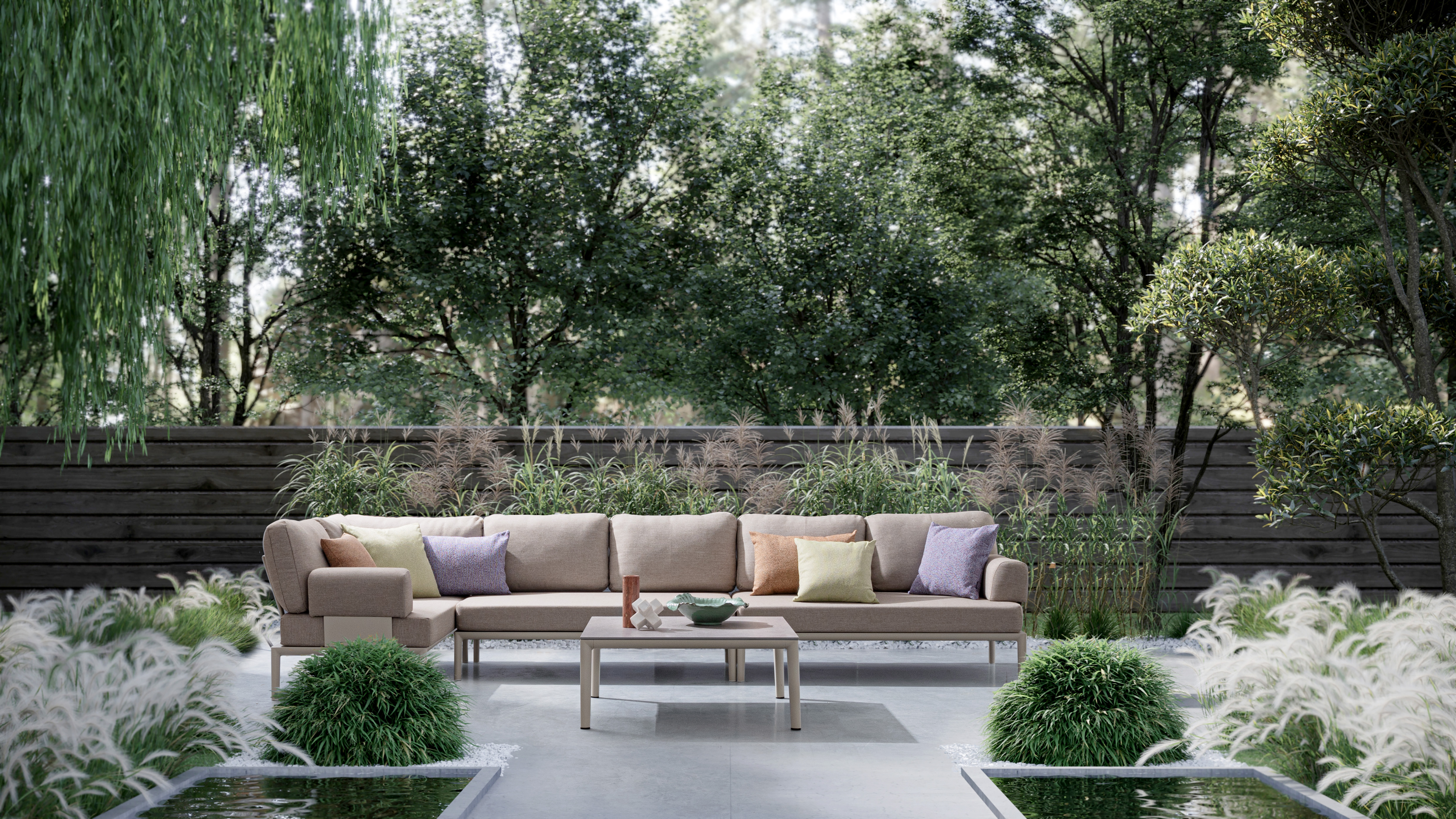 Gartenlounge Set Dieci Beige Bizzotto