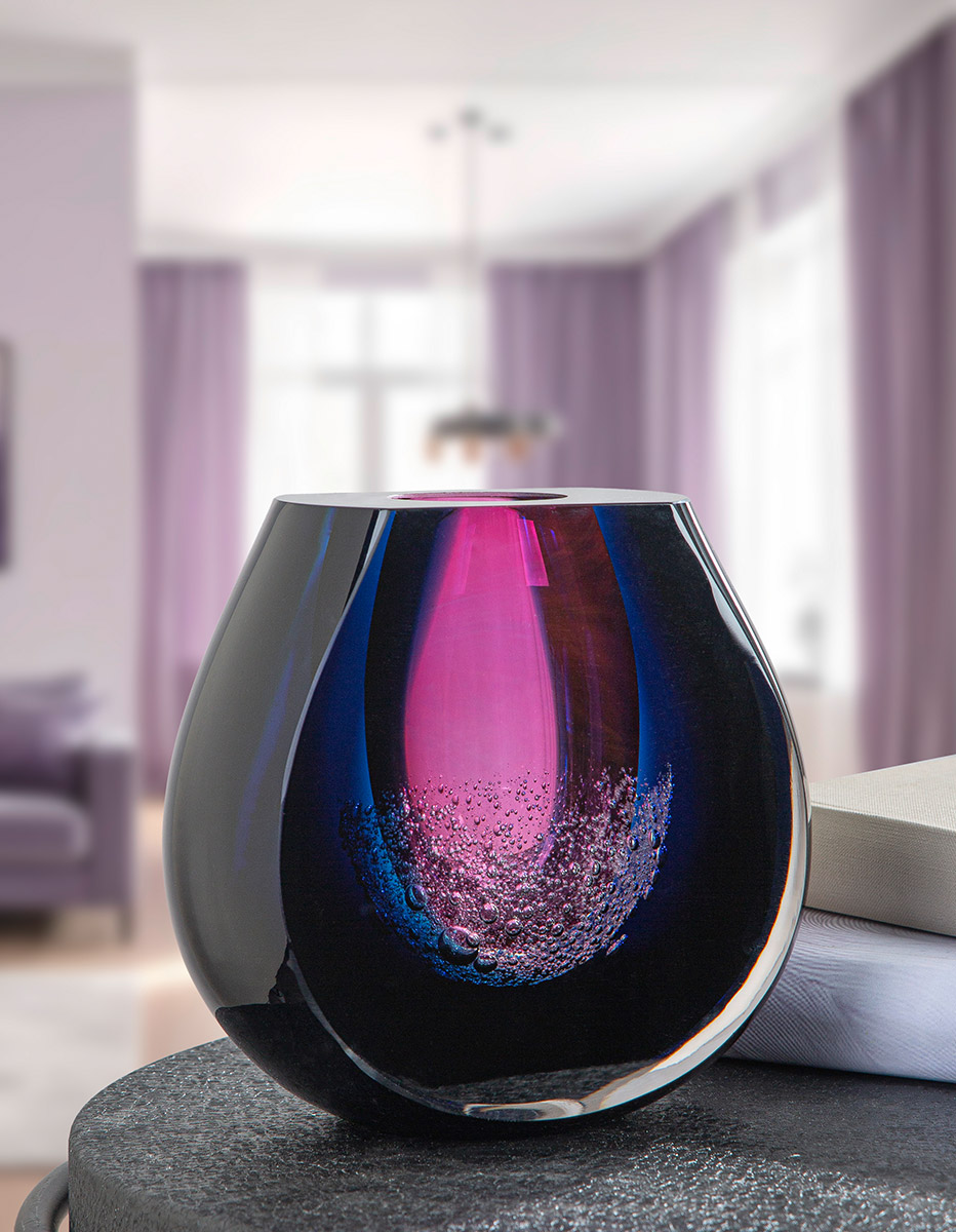 Vase Dark Abyss Glas Gilde