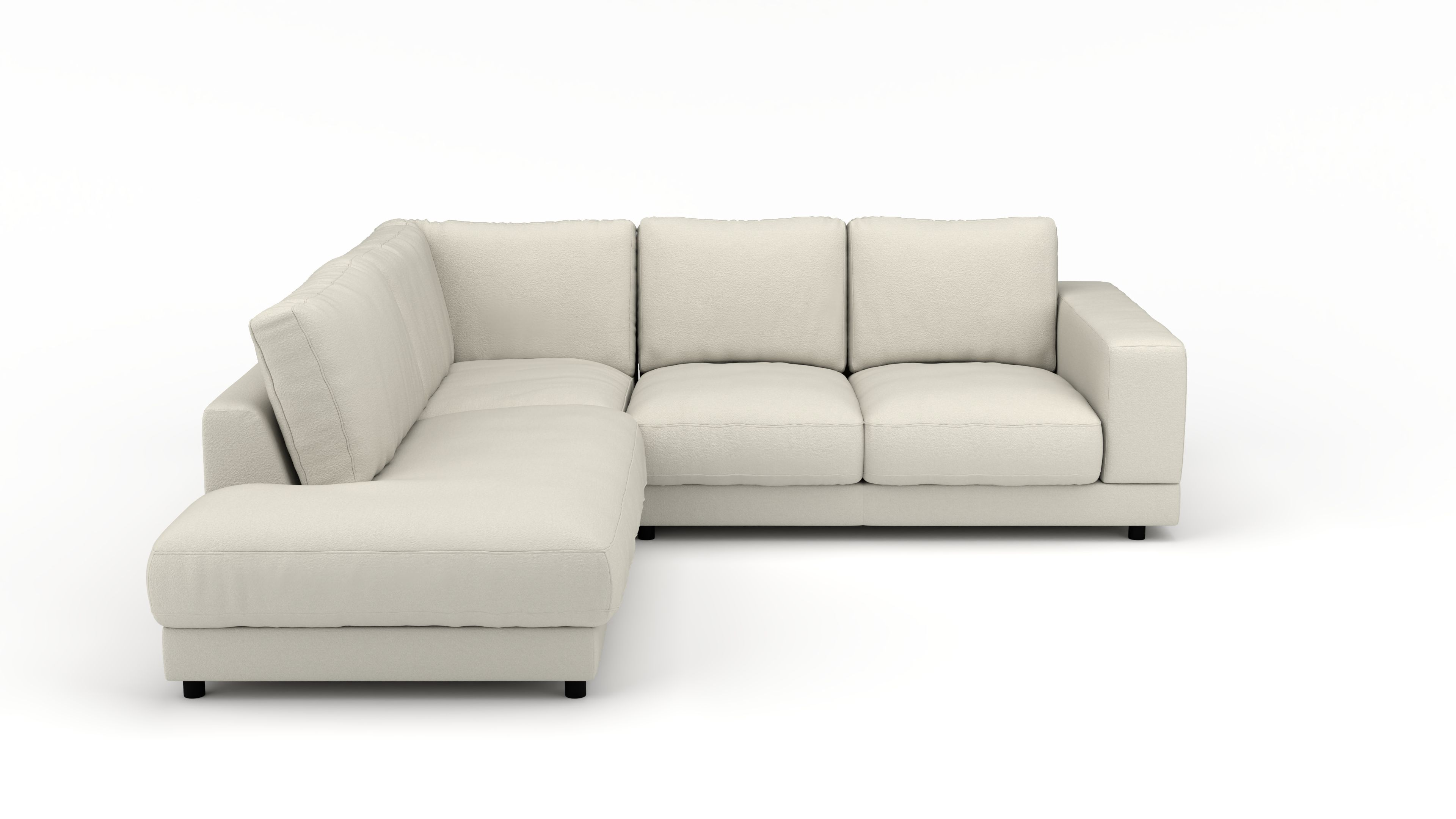 Ecksofa links Jupiter UrbanDesign / Farbe: Weiss / Bezugsmaterial: Stoff