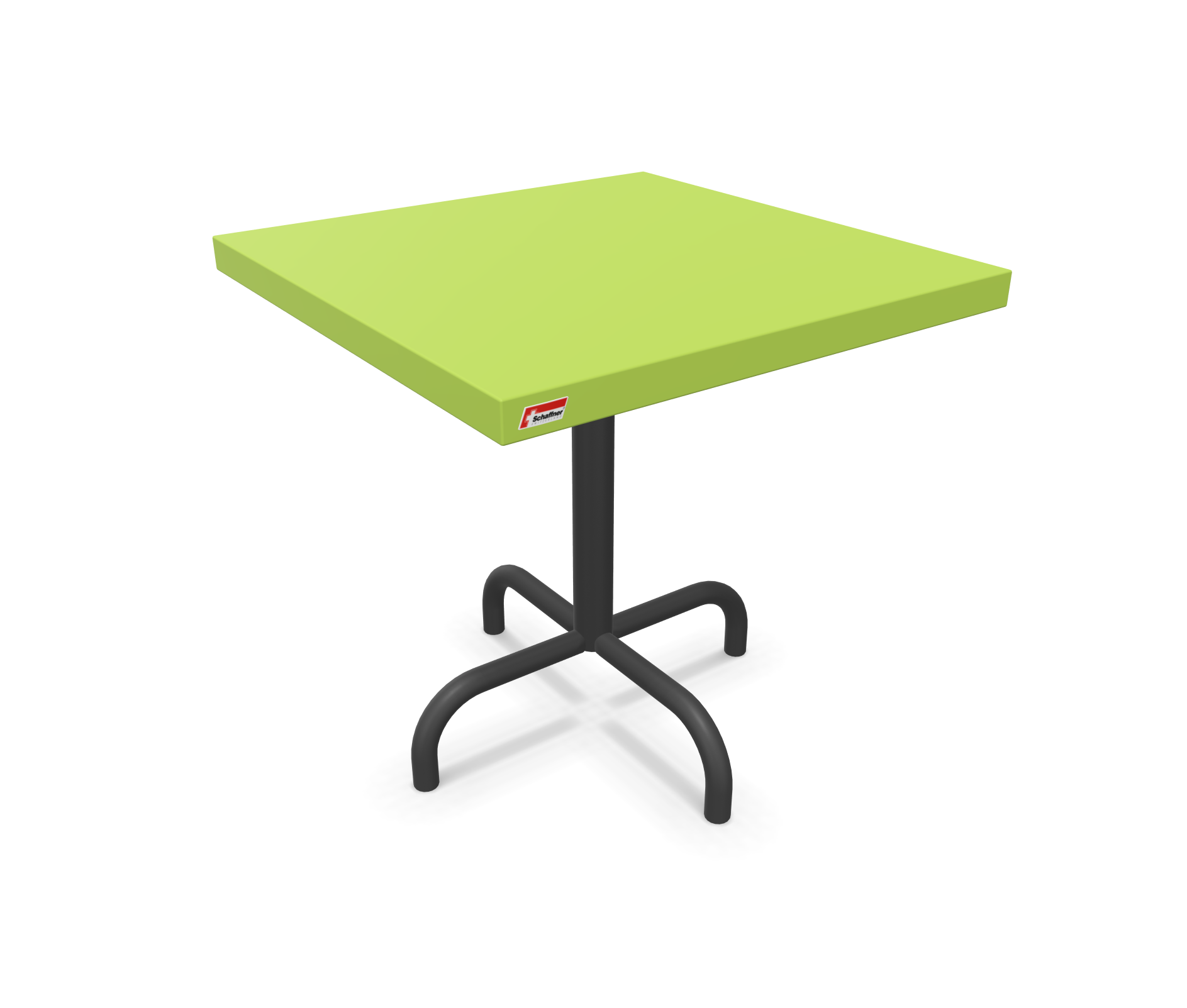 Metall-Beistelltisch Säntis Quadratisch von Schaffner / Farbe: Hellgrün / Grösse: 50 x 50 cm