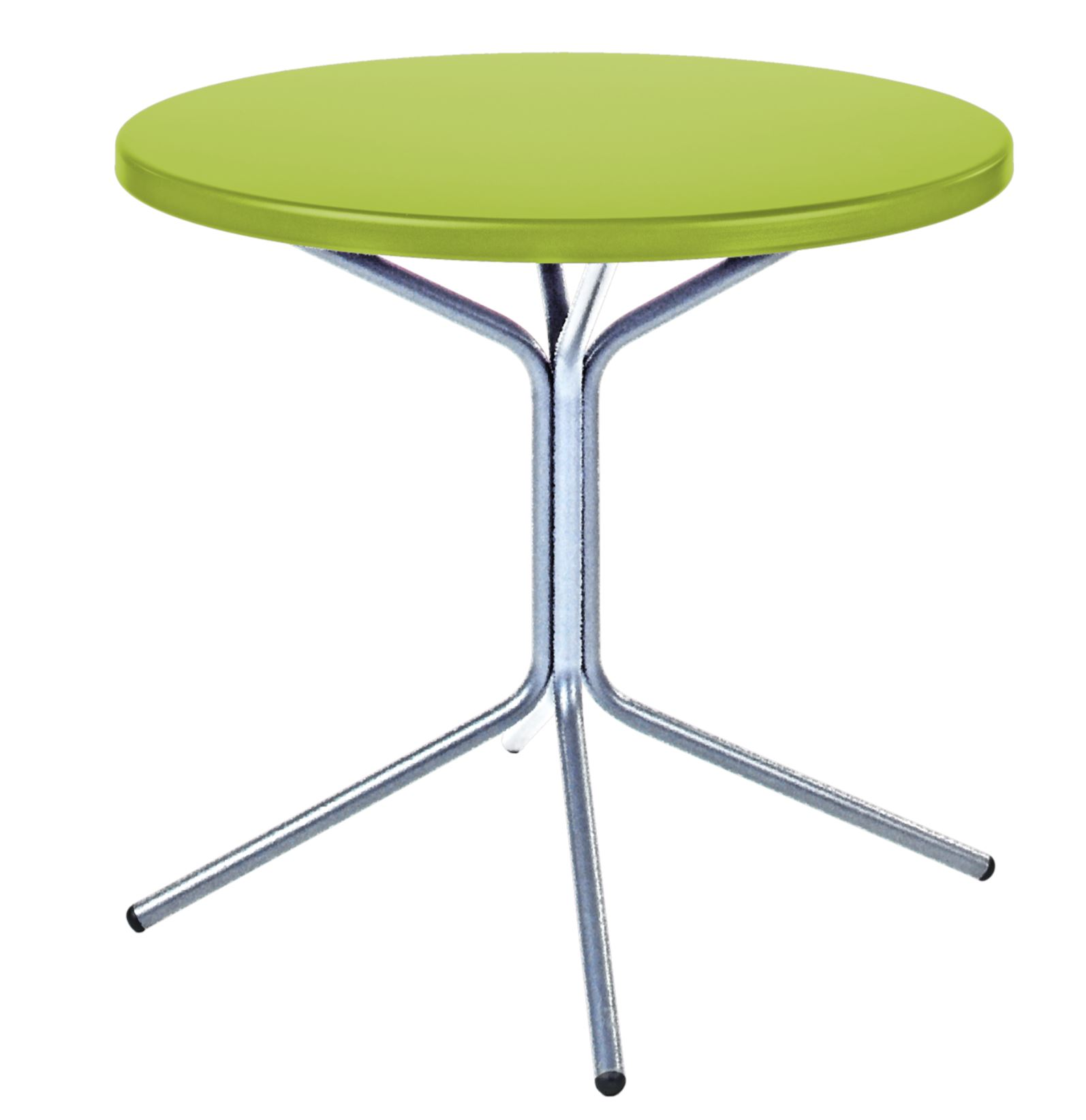 Metall-Bistrotisch Pix Rund Feuerverzinkt von Schaffner / Farbe: Hellgrün / DxH: 60 x 72 cm