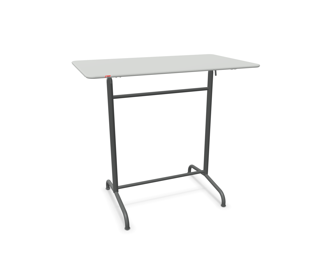 Metall-Stehtisch Rigi von Schaffner / Farbe: Alusilber / Grösse: 120 x 70 cm