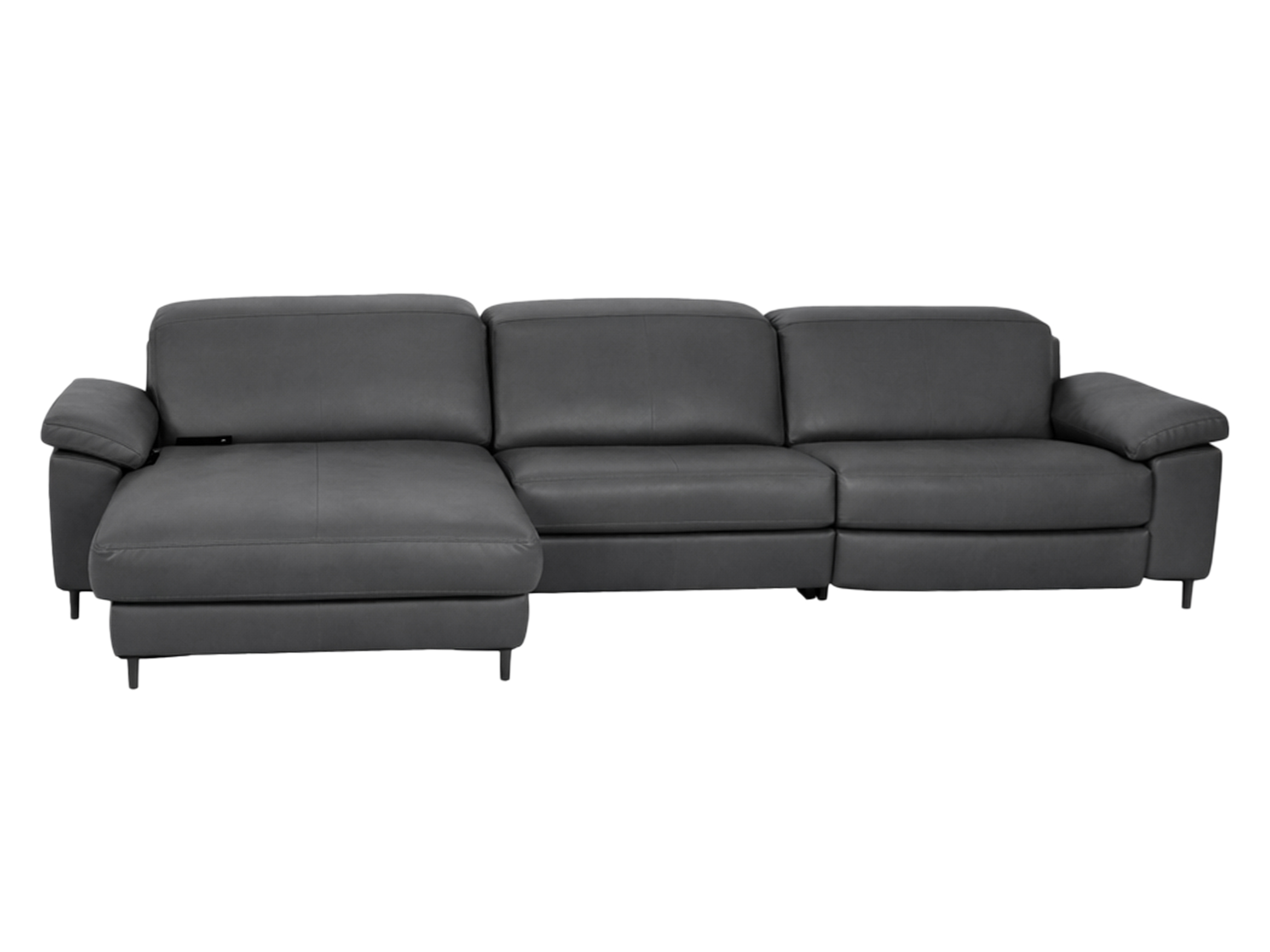 Ecksofa Kriens Basic Polipol / Farbe: Ocean / Material: Leder Basic