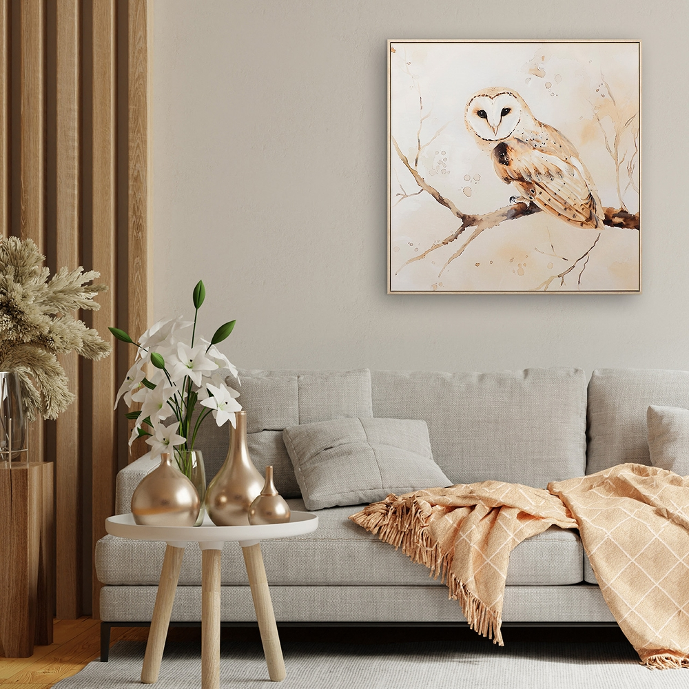 Bild Natural Barn Owl image LAND / Grösse: 80 x 80 cm