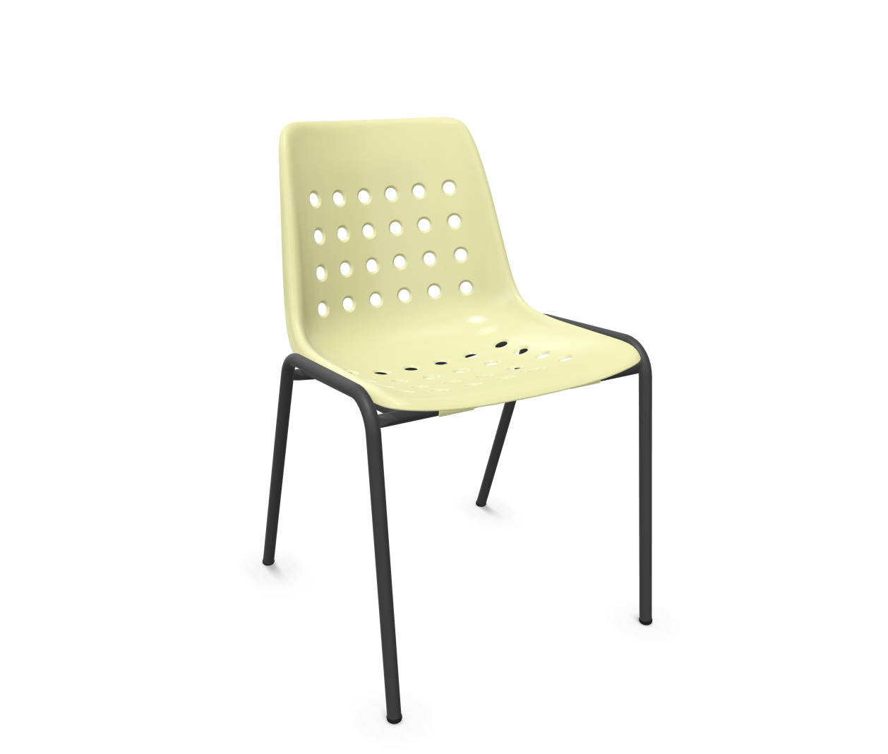 Schalen-Stuhl Bermuda von Schaffner / Farbe: Buchsbaumgelb / Grösse: 50 x 54 cm