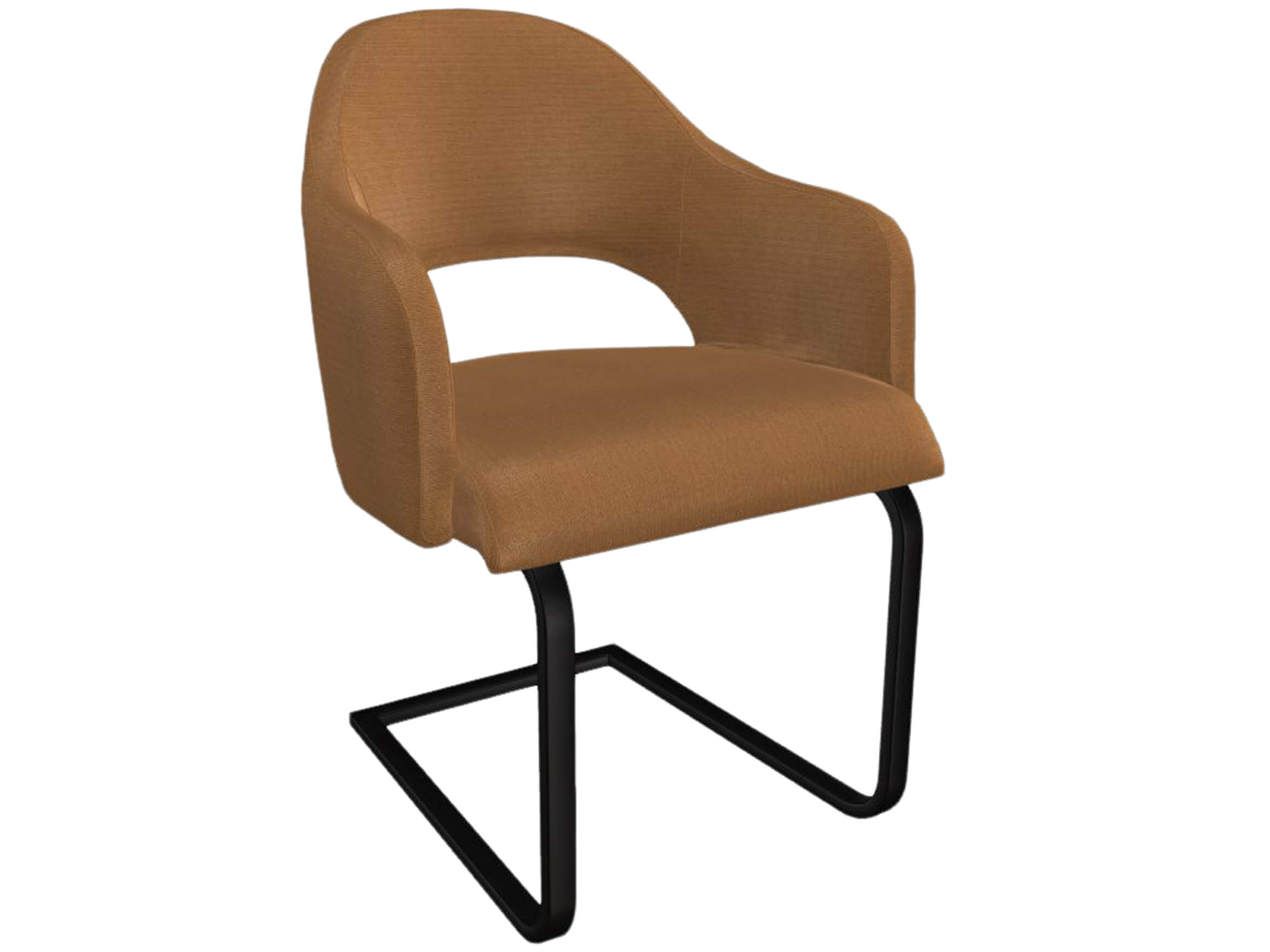 Freischwinger Salesa Trendstühle / Farbe: Curry / Material: Stoff