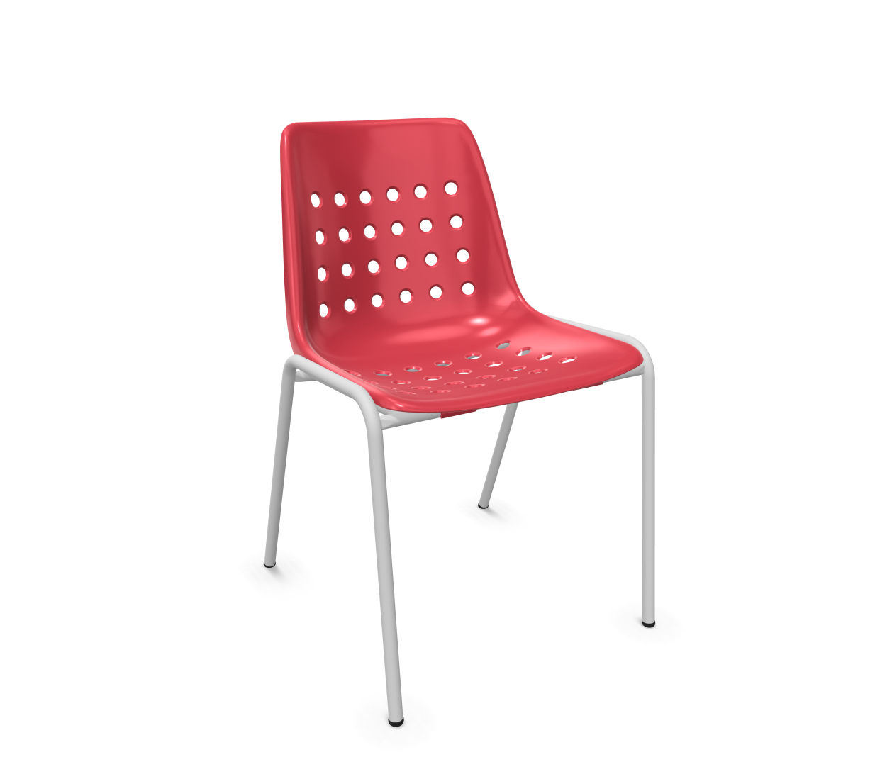 Schalen-Stuhl Bermuda von Schaffner / Farbe: Ahornrot / Grösse: 50 x 54 cm