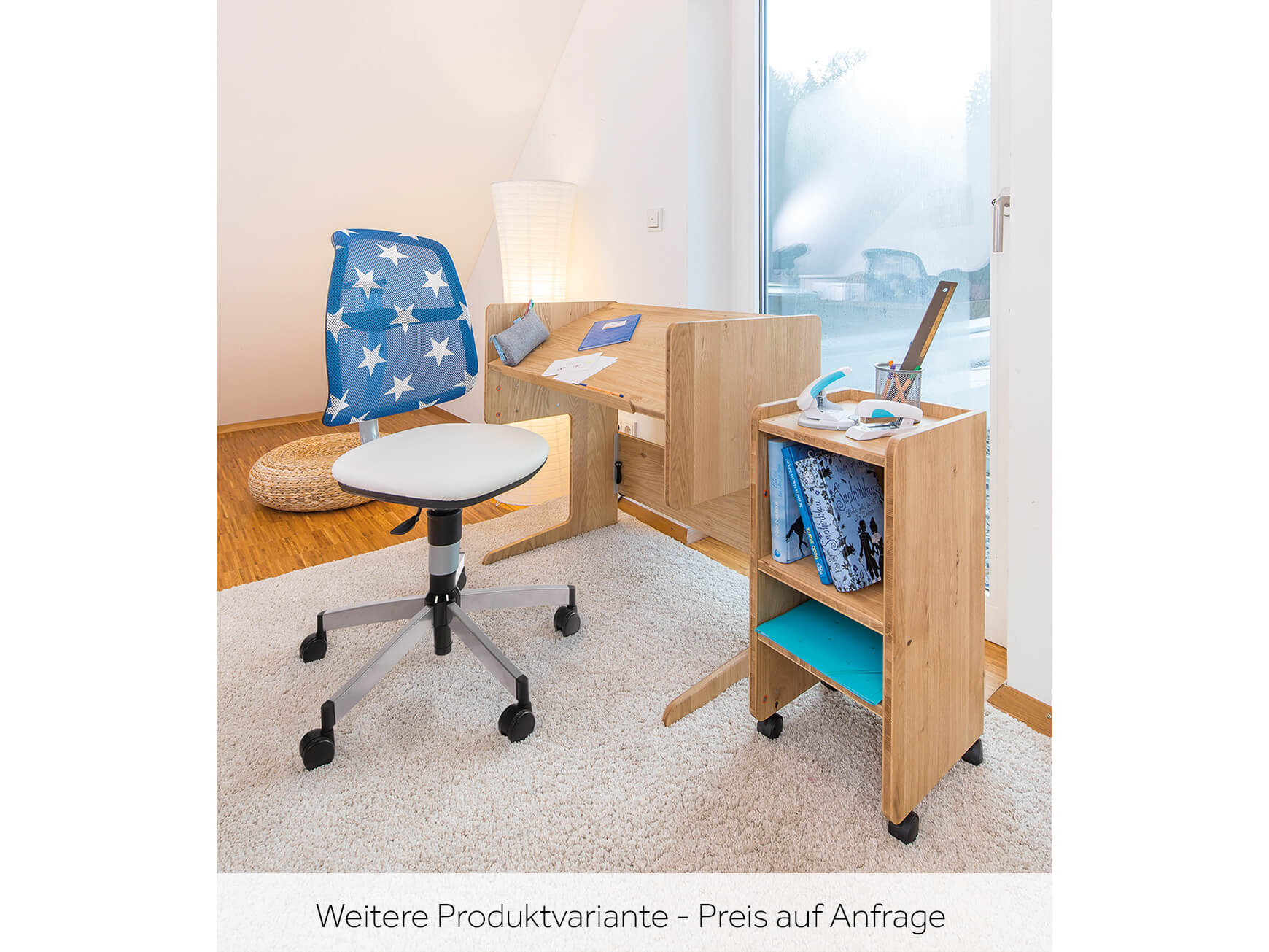 Bürostuhl Side, Netz Blau, Stufenlos Verstellbar, b 44