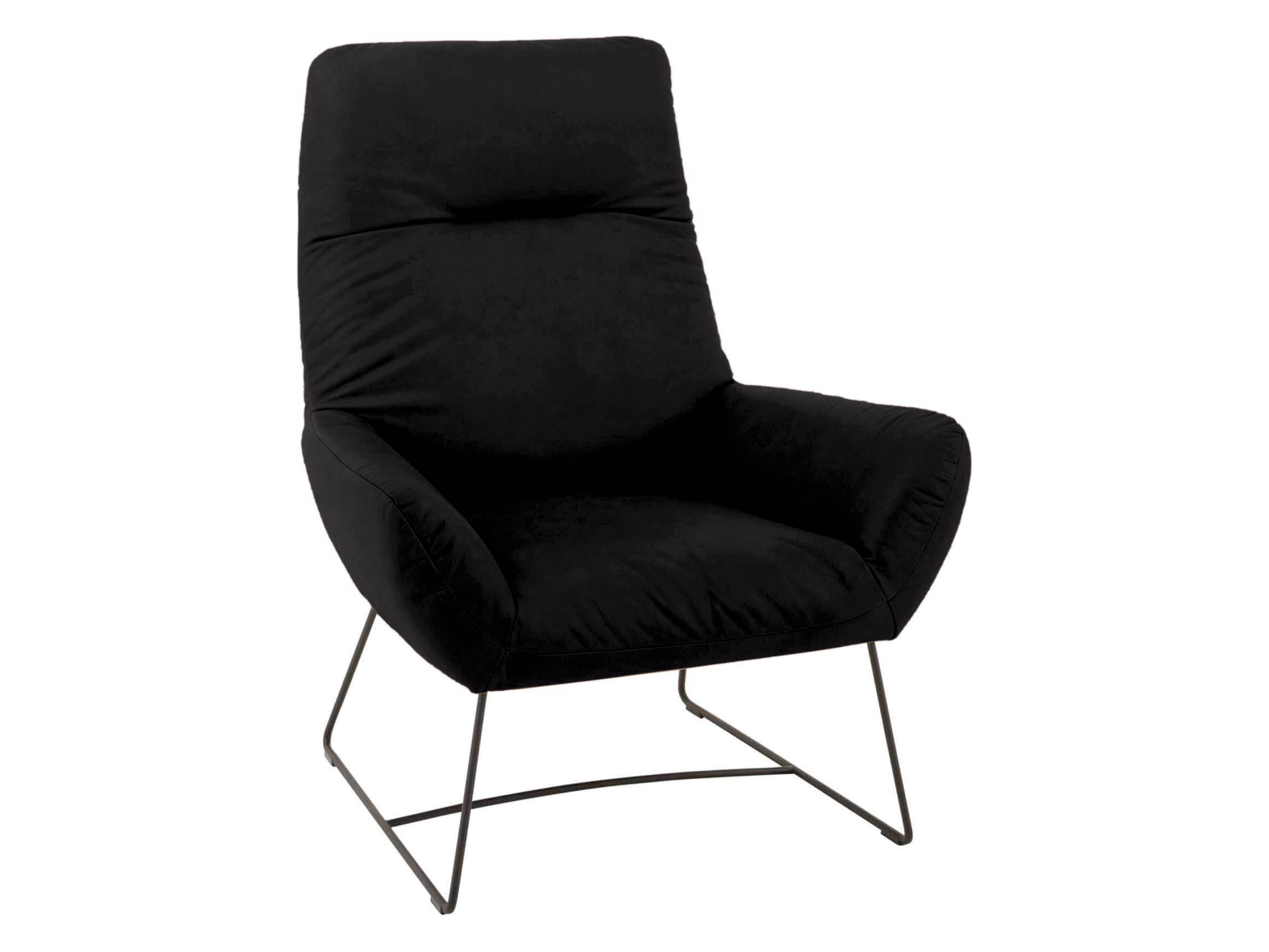 Sessel Berlin Basic Candy / Farbe: Schwarz / Material: Leder Basic