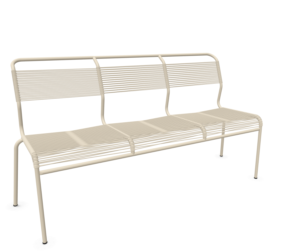 Schaffner Spaghetti-3er-Bank Säntis Beige | Schubiger Möbel