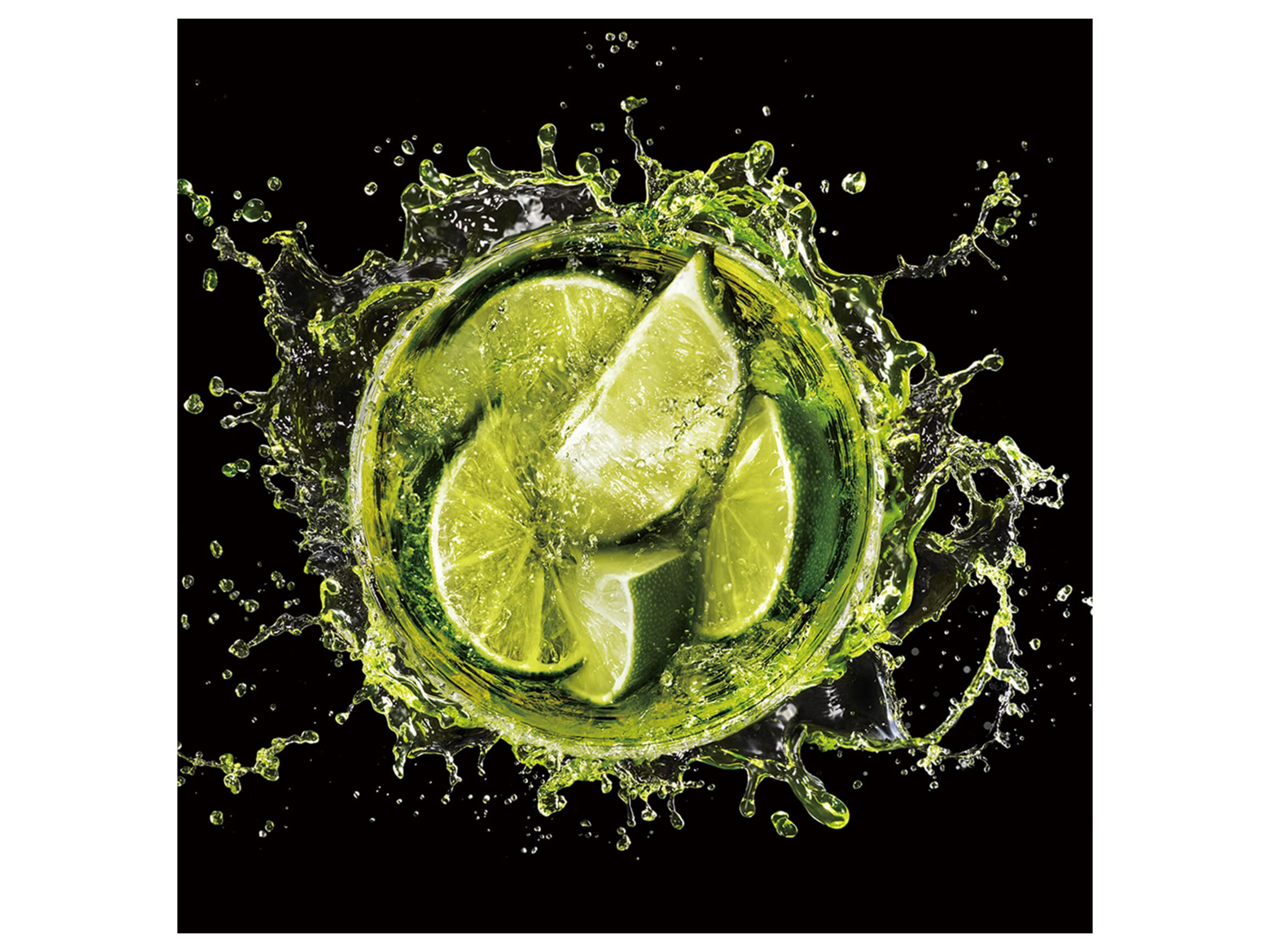 Digitaldruck auf Glas Splash Limetten 3 image LAND