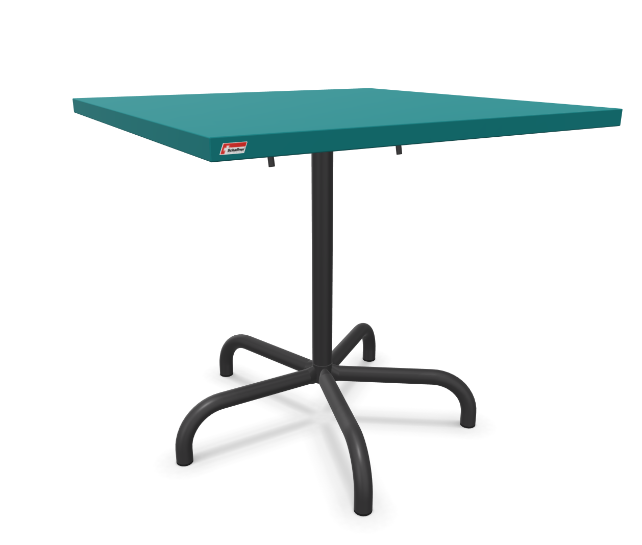 Metalltisch Säntis Quadratisch von Schaffner / Farbe: Kaliblau / Grösse: 80 x 80 cm
