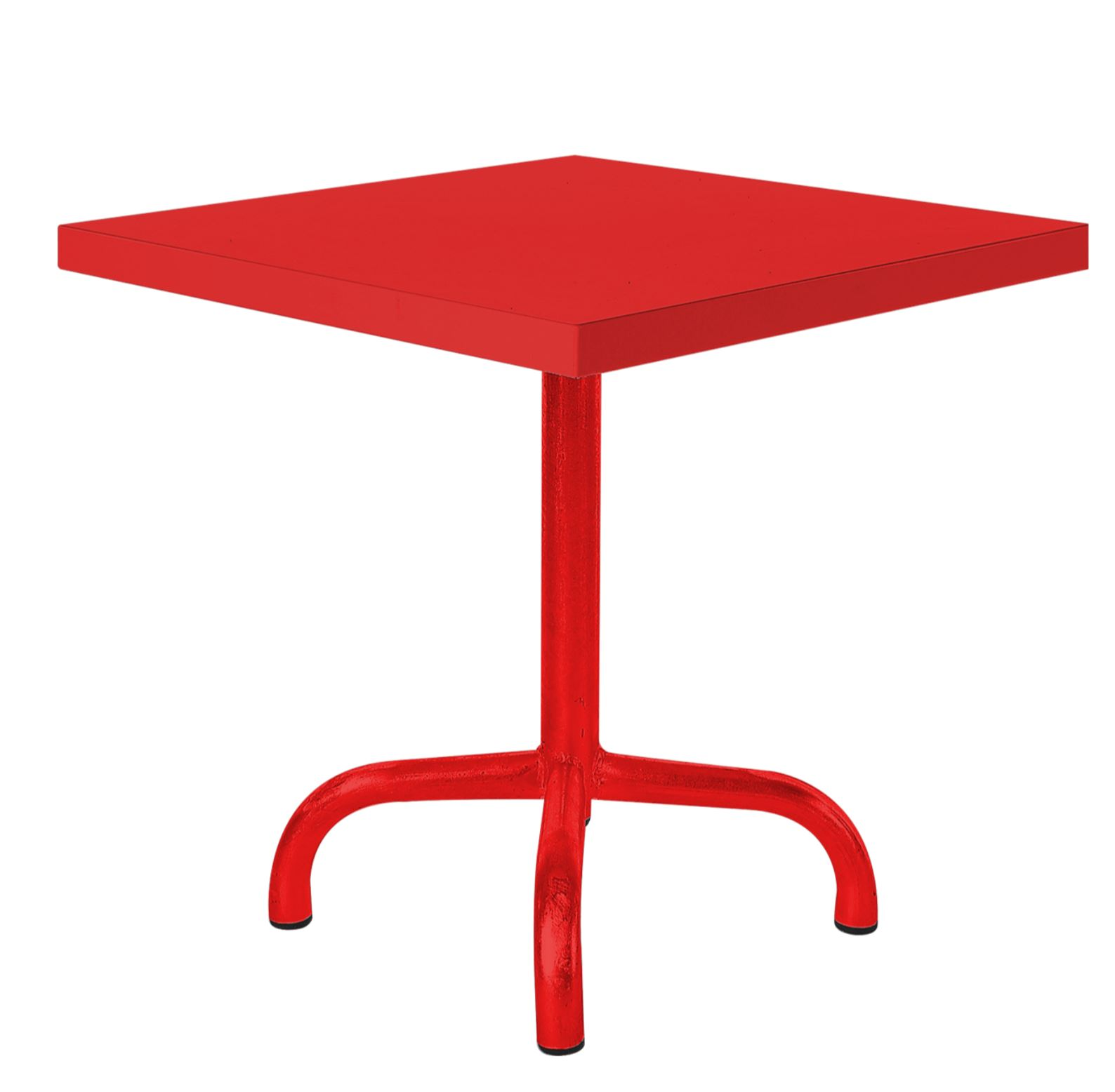 Metall-Beistelltisch Säntis Quadratisch von Schaffner / Farbe: Rot / Grösse: 50 x 50 cm
