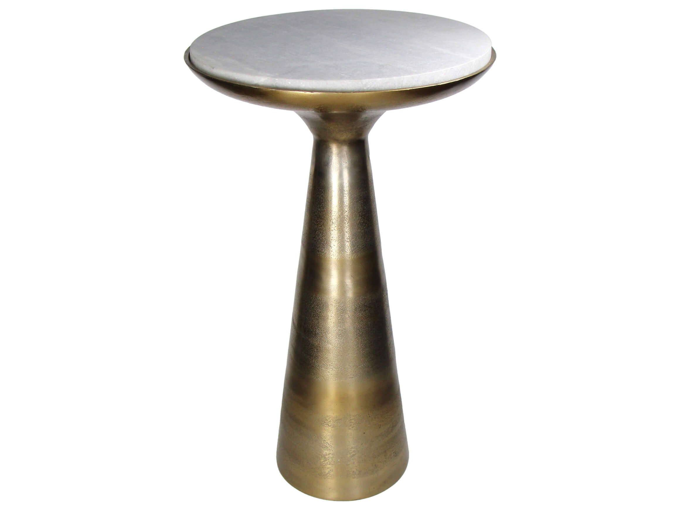 Beistelltisch Aluminium Marmor H: 63 cm Kersten