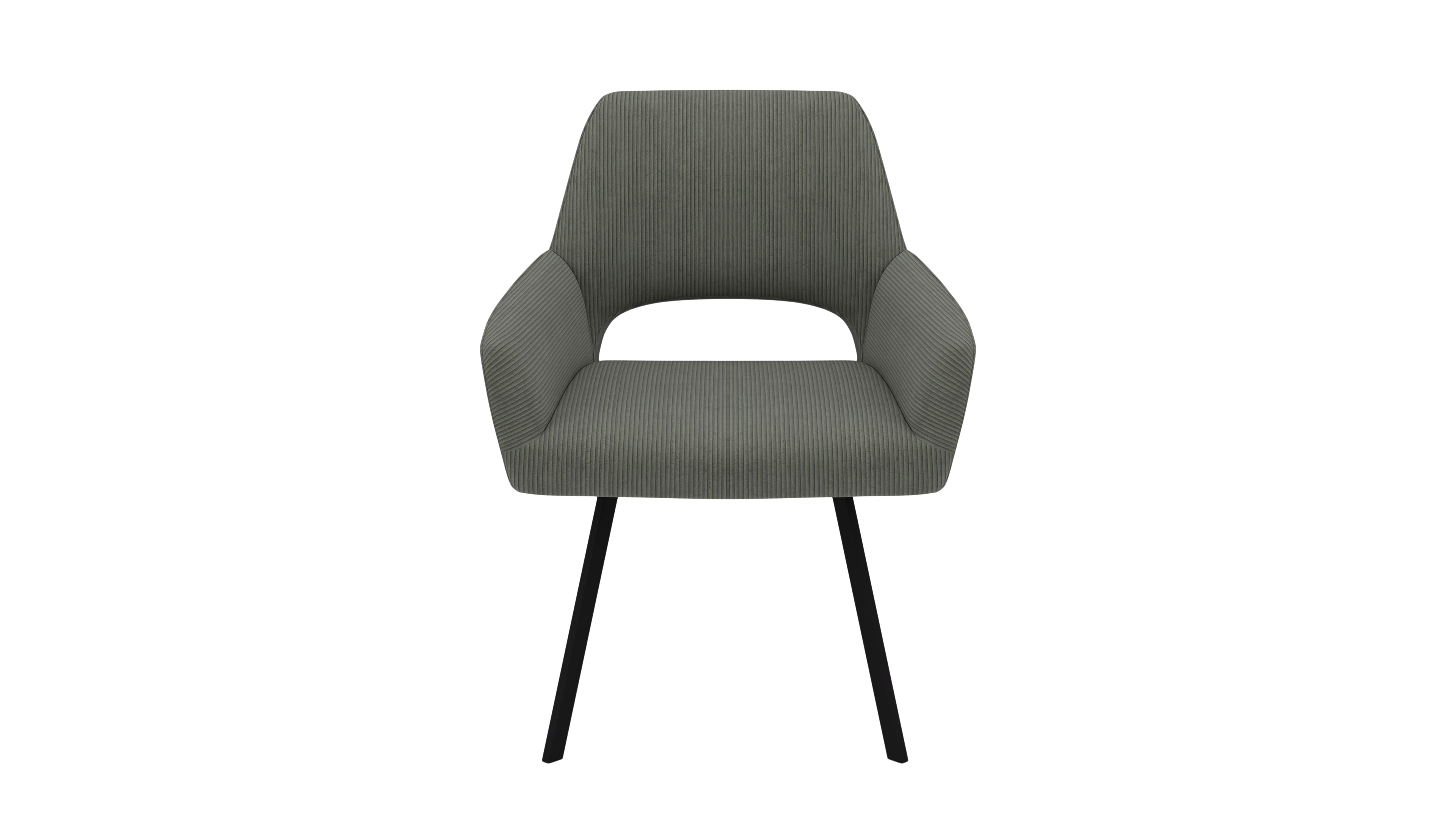 Chair Vega - by UrbanDesign | Swivel Function, Matte Black Base, Forest Fabric