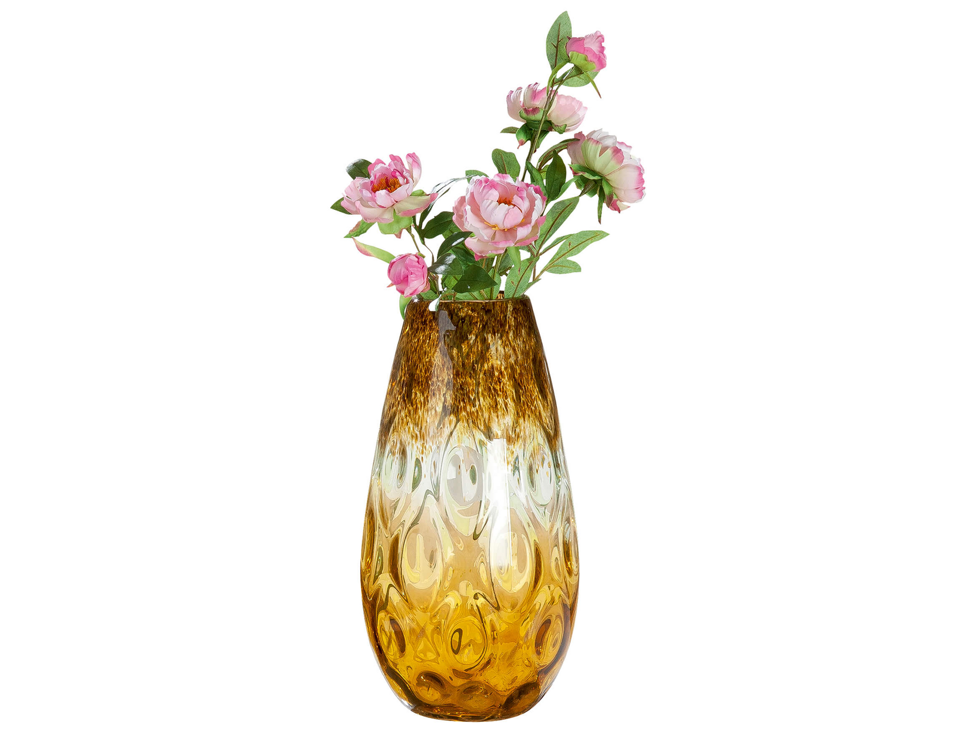 Vase Colmena Bauchig Amber H: 43 cm Gilde Vase Colmena Bauchig Amber H: 43 cm Gilde