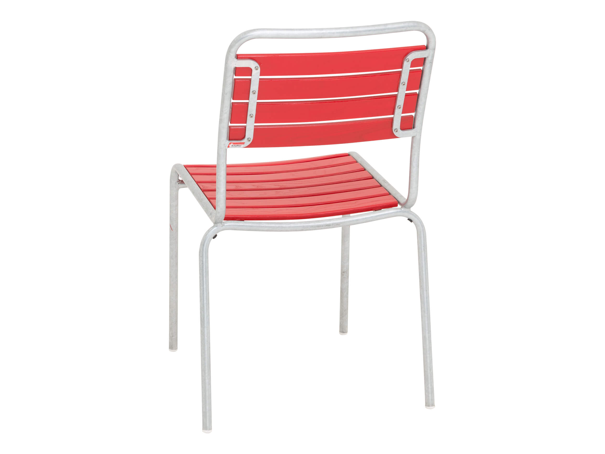 Holzlatten-Stuhl Rigi Feuerverzinkt von Schaffner / Farbe: Rot / Grösse: 50 x 61 cm