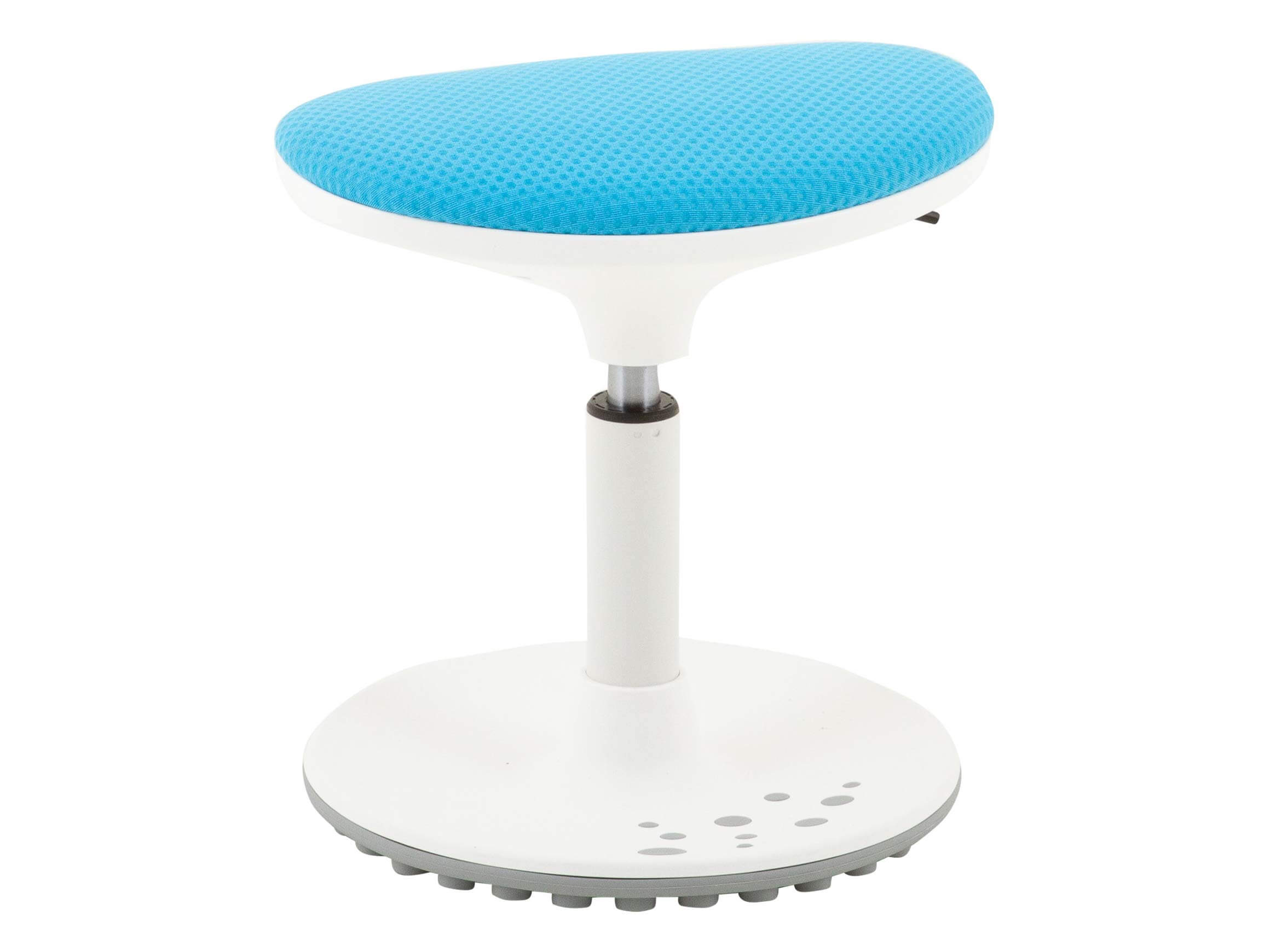 Hocker Sabato, Bezug Azurblau, Gestell Weiss,