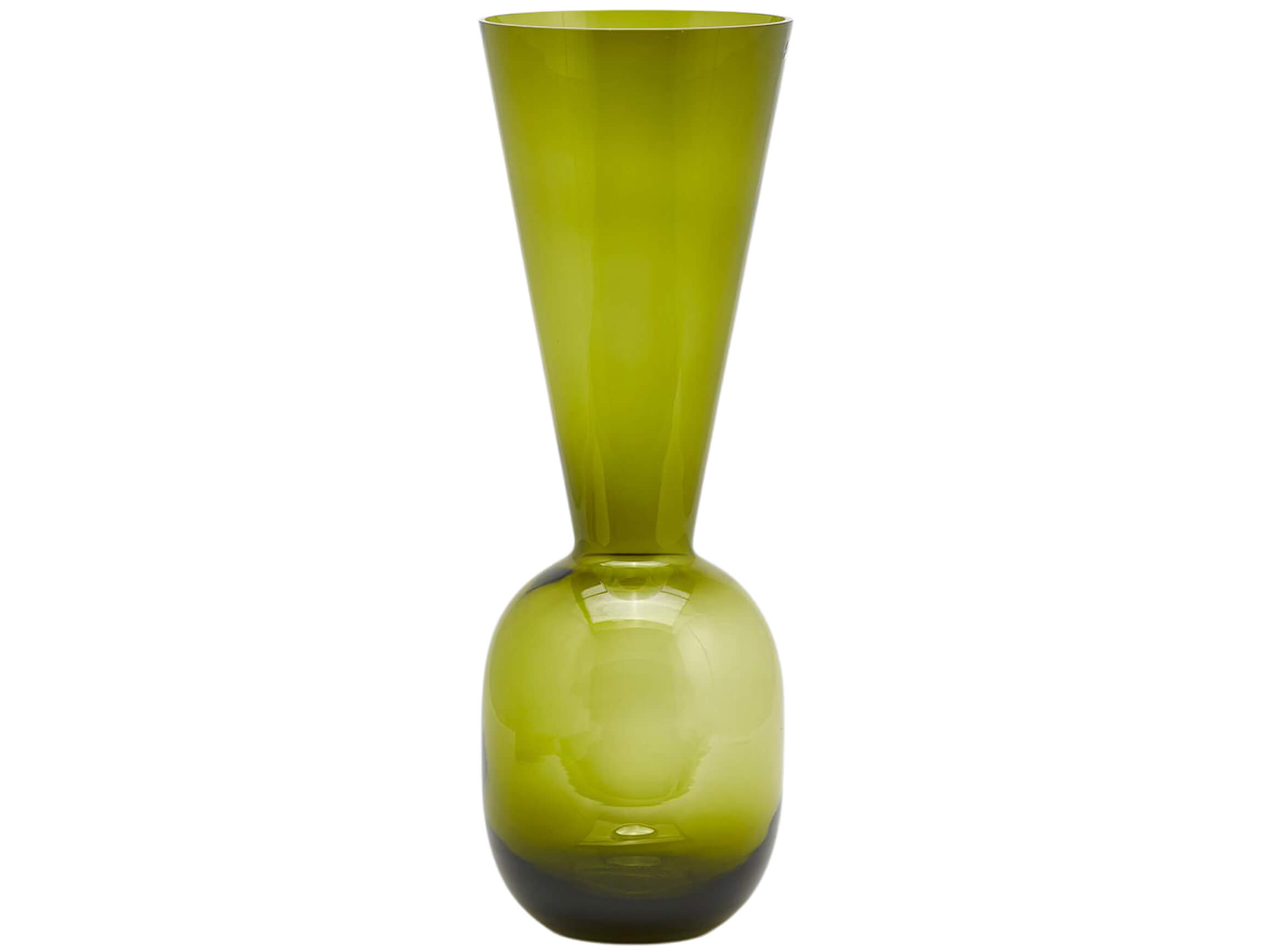 Edg Vase Glas Grün H: 50 cm Grün | Schubiger Möbel