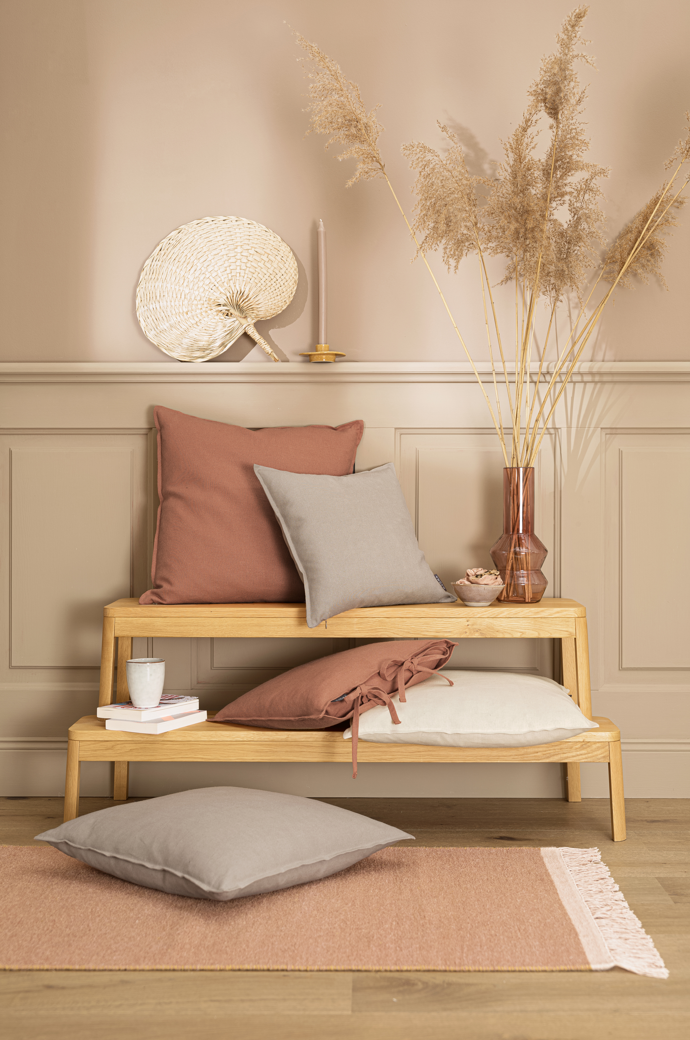 Kissenhülle Lion Pastellgelb 50x50 cm Magma / Farbe: