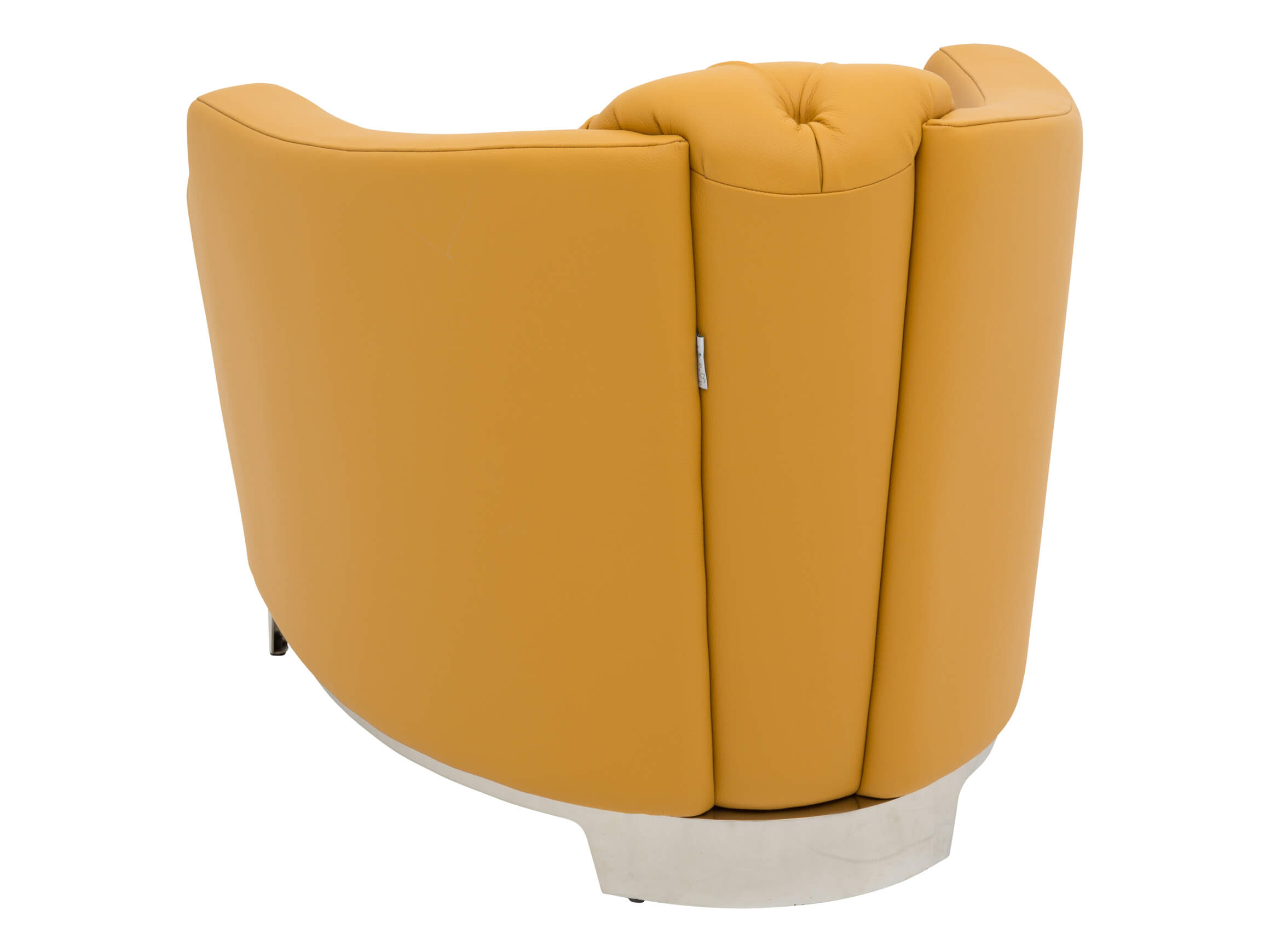 Downey armchair, leather, polished chrome, w 79 cm d 84 cm h 71 cm