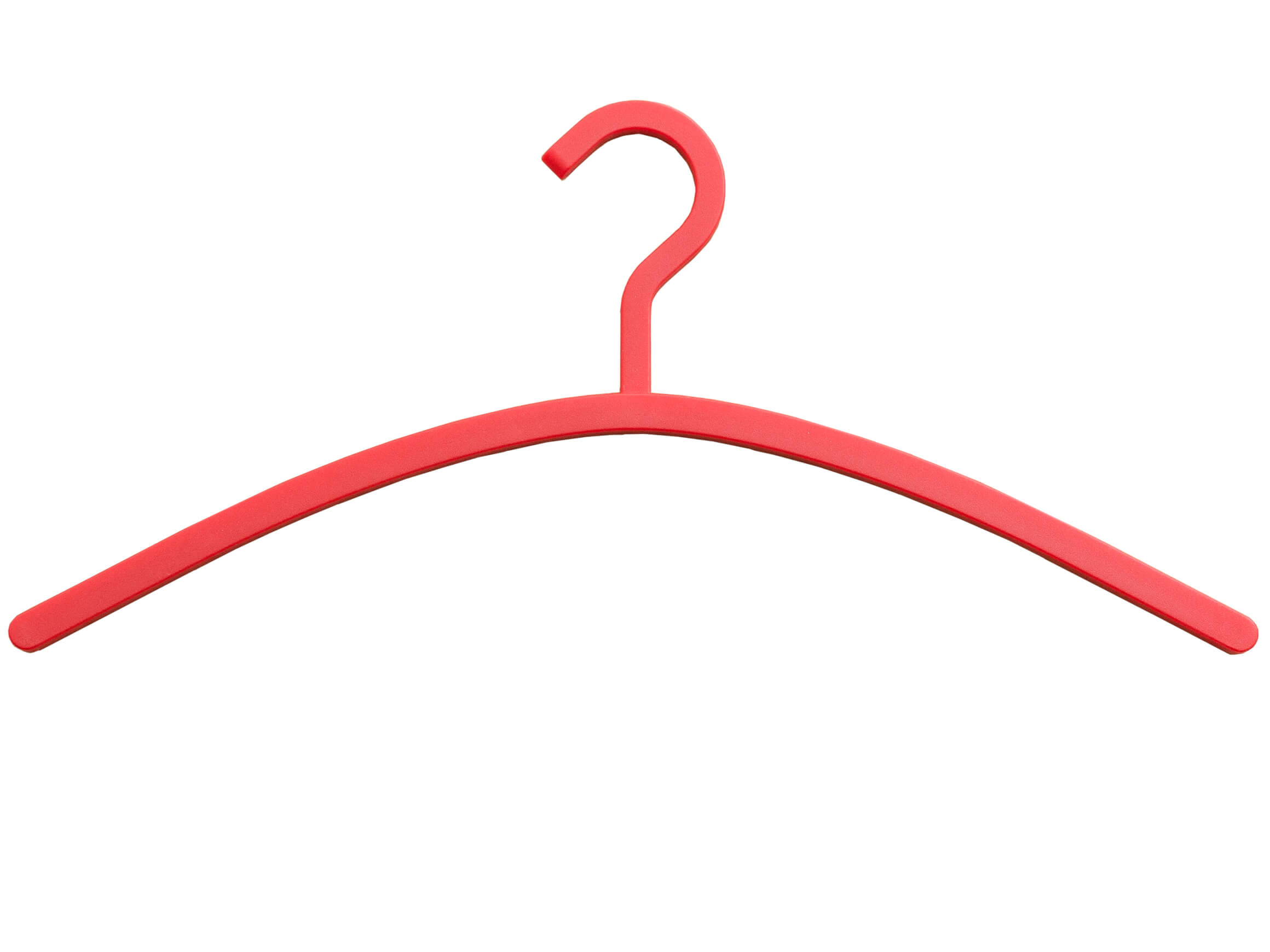 WING Kleiderbügel 5er-Set In Rot - Geschwungene Form Mit Breiten Schulterauflagen