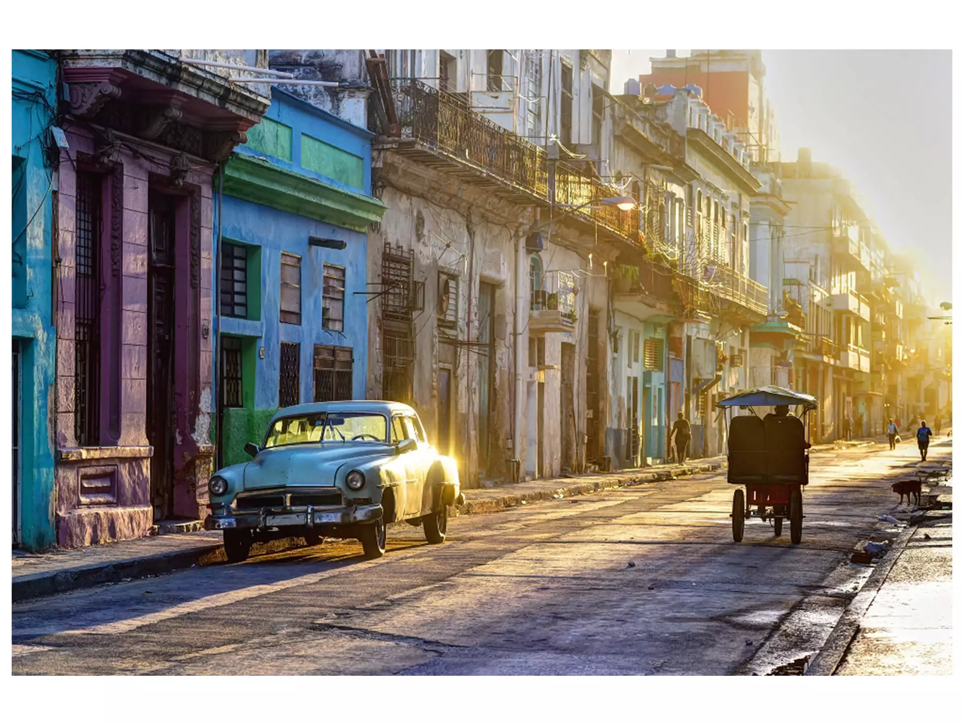 Digitaldruck auf Glas Alte Strasse in Havanna image LAND