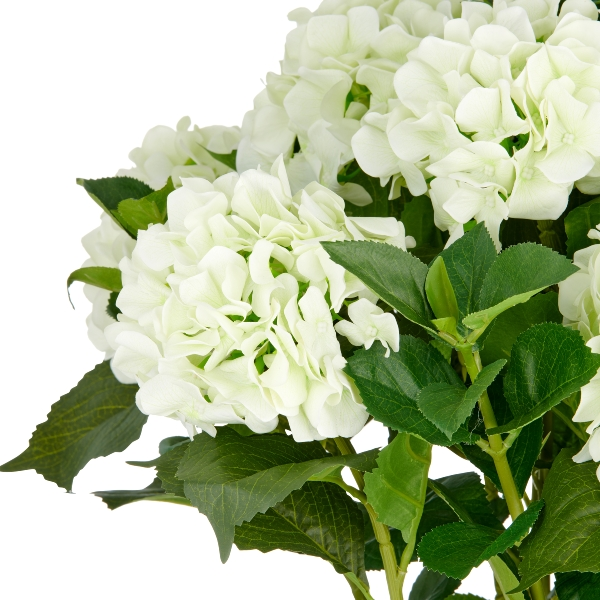 Kunstpflanzen Hortensien Creme im Kunststofftopf H: 70 cm Gasper