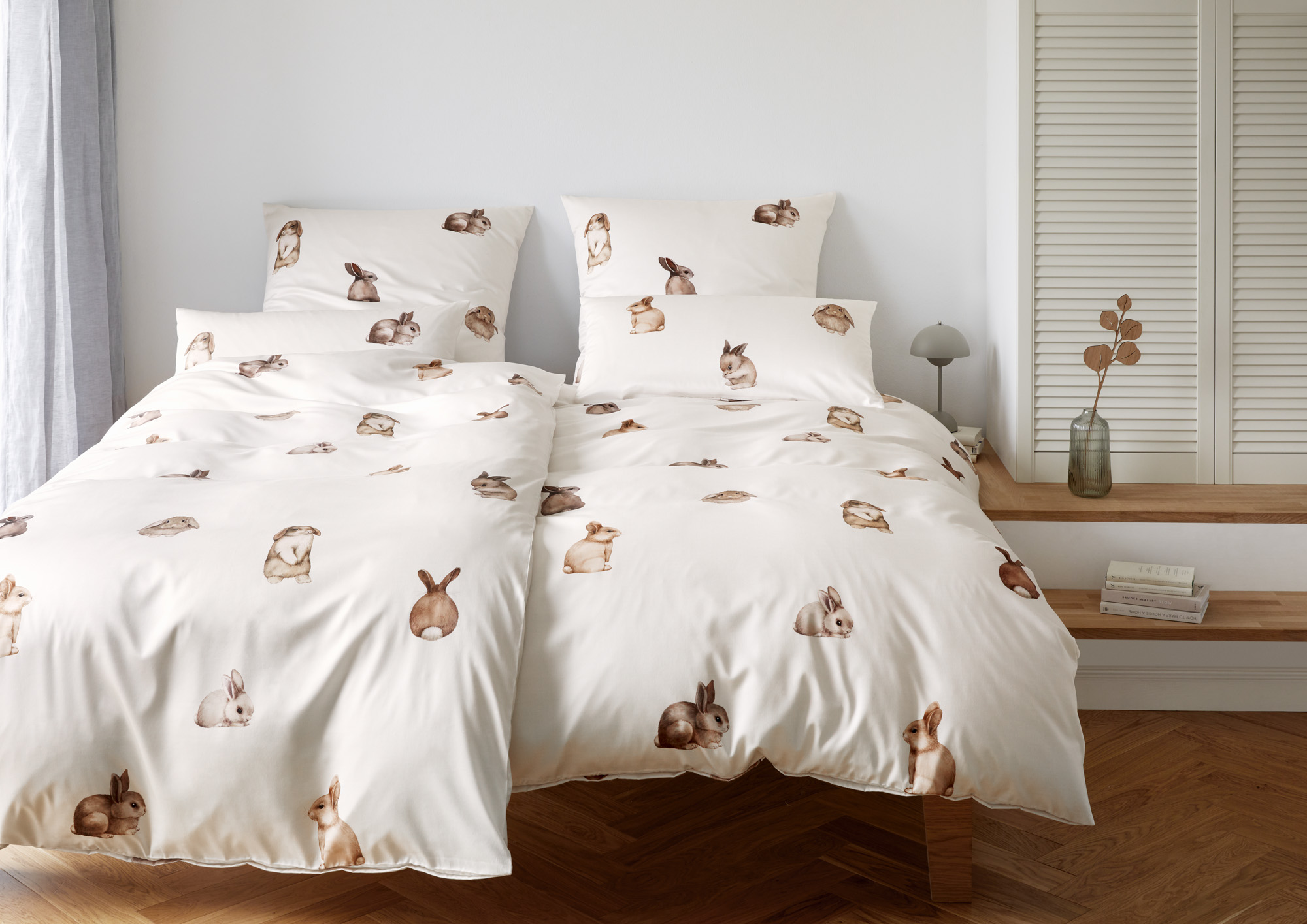 Bettwäsche Bunnies Leinen Elegante / Grösse: 160 x 210 cm