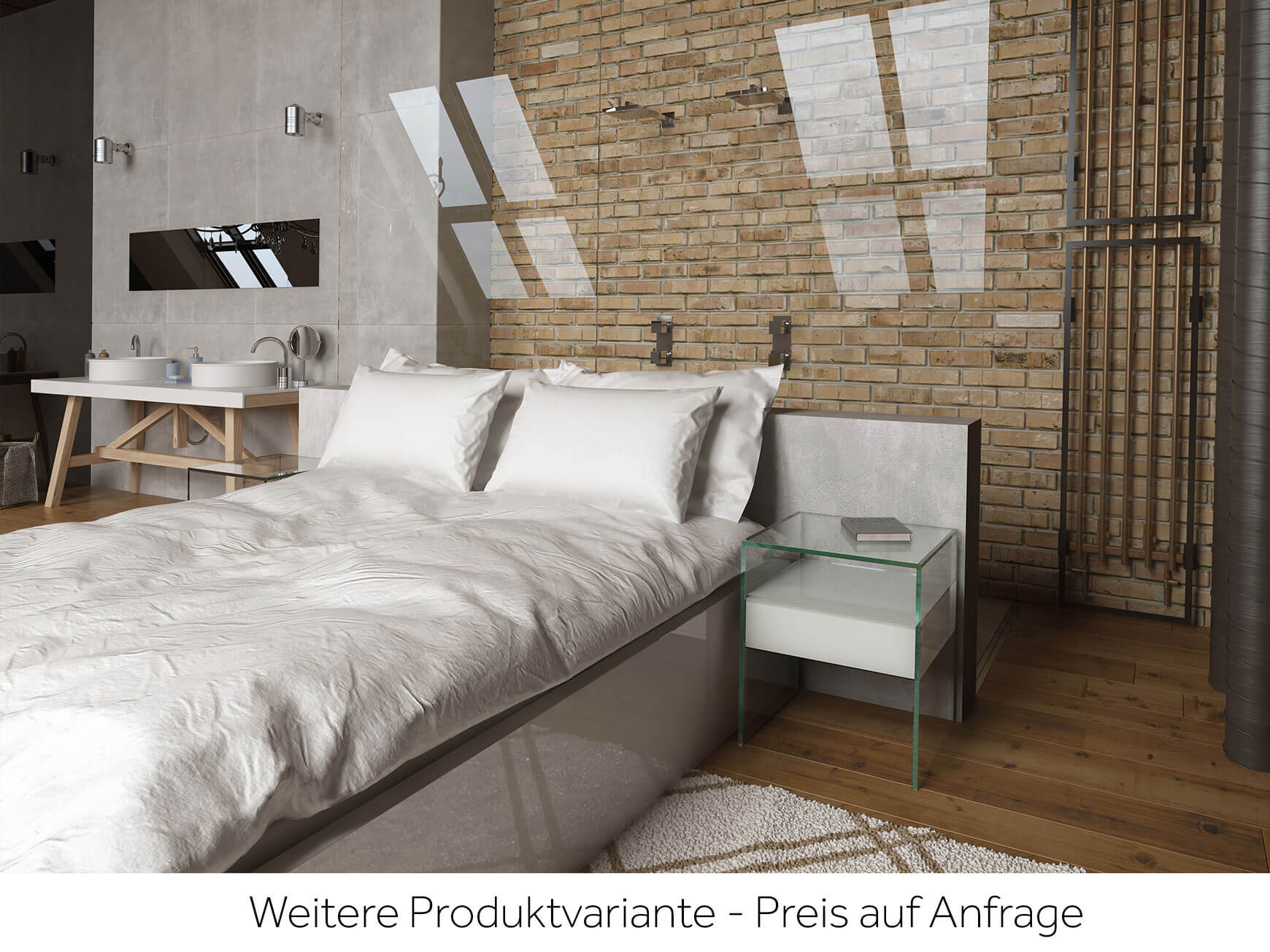 Beistelltisch Priya, Optiwhiteglas, Lack Weiss, b 48 cm