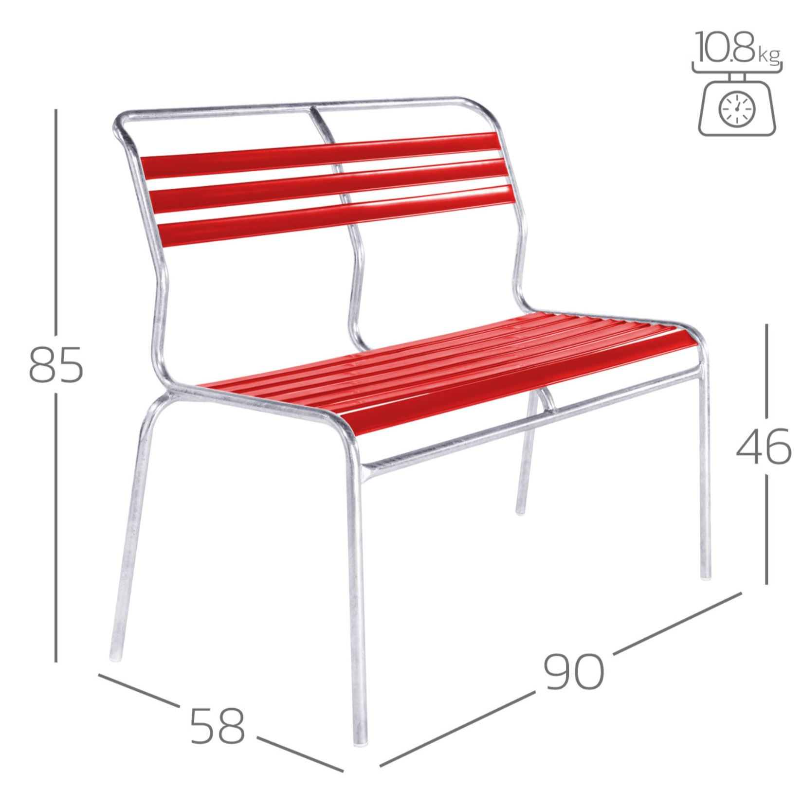 Lättli-Bank Säntis Schaffner / Farbe: Pastellbraun