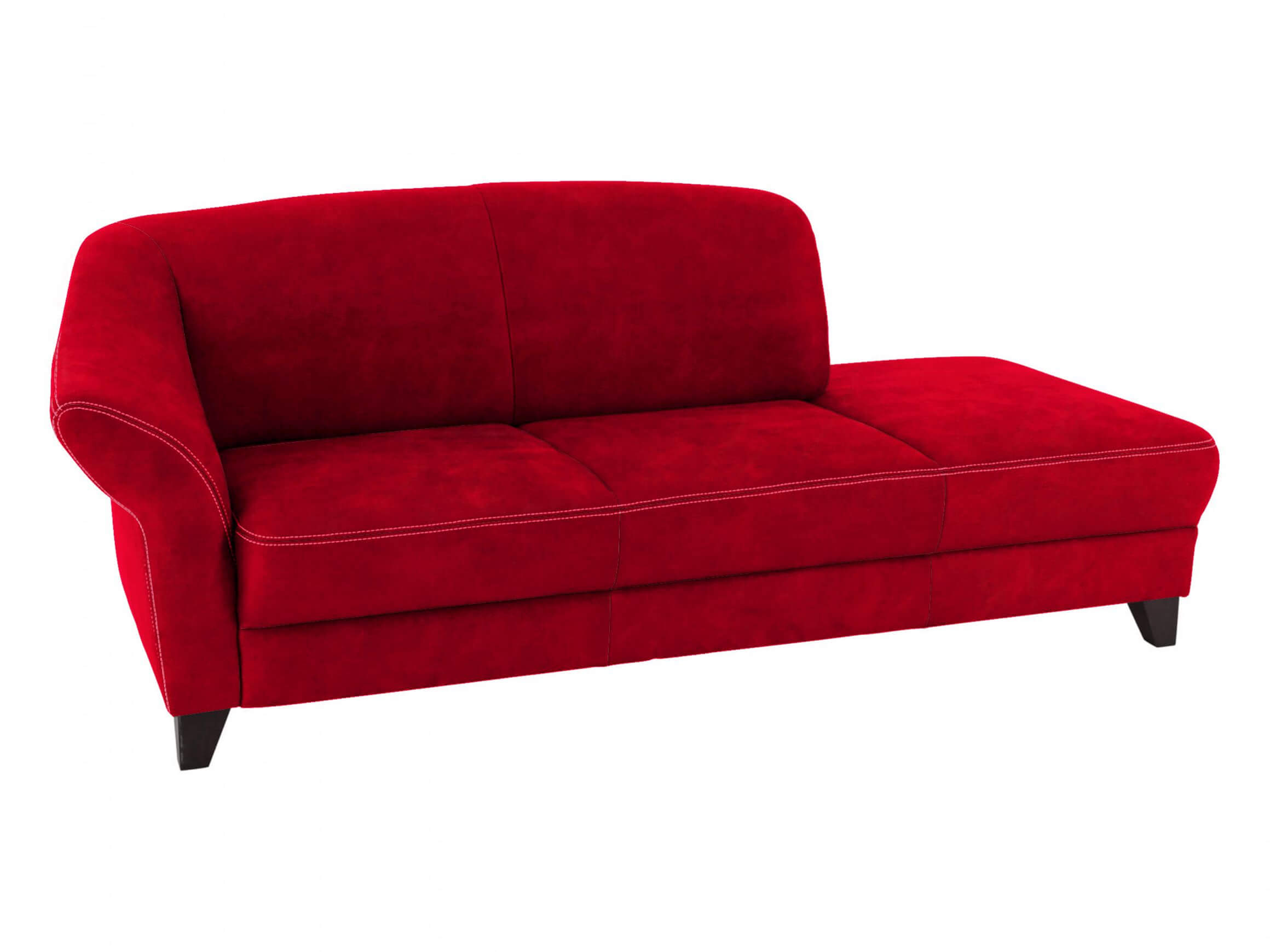 Liegesofa Klosters Basic Ponsel / Farbe: Rot / Material: Leder Basic