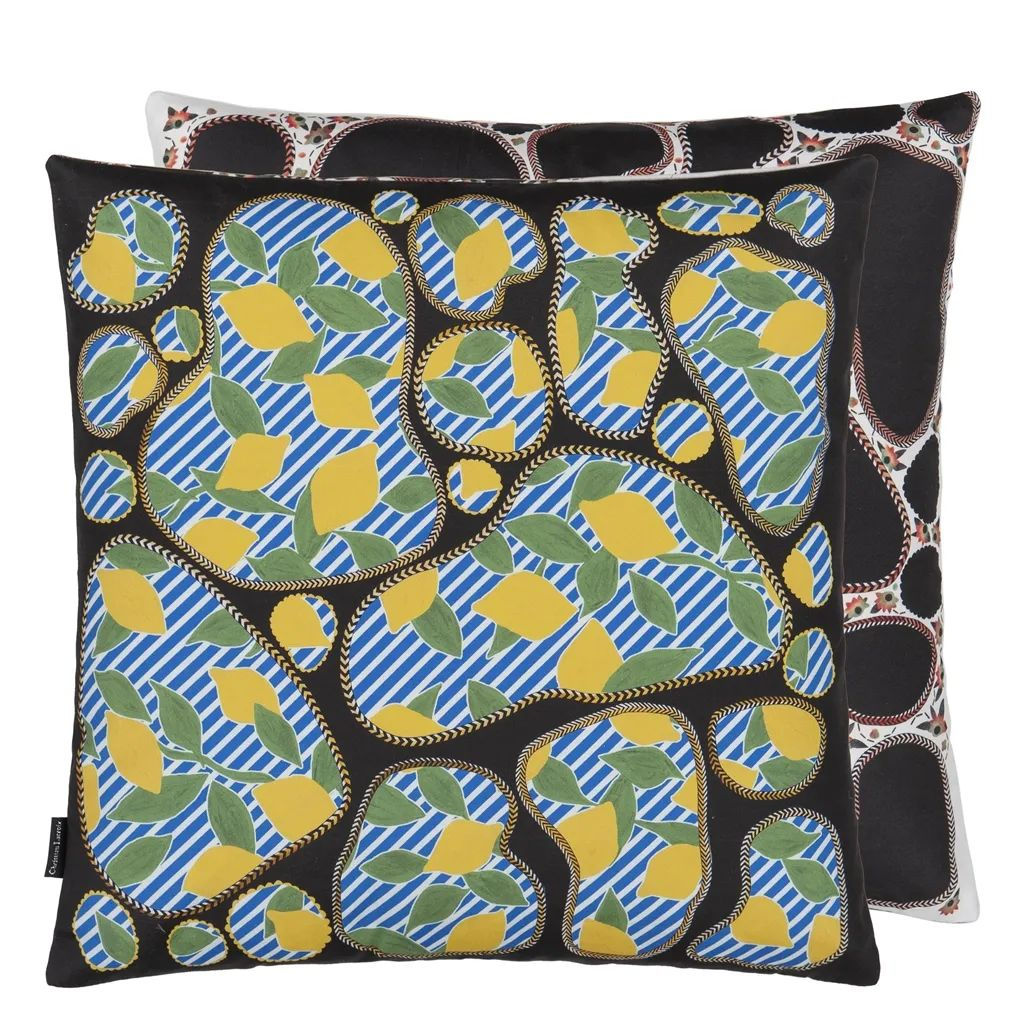 Kissen Lemon Pebbles - Citron Designers Guild / Farbe: Mehrfarbig von Christian Lacroix