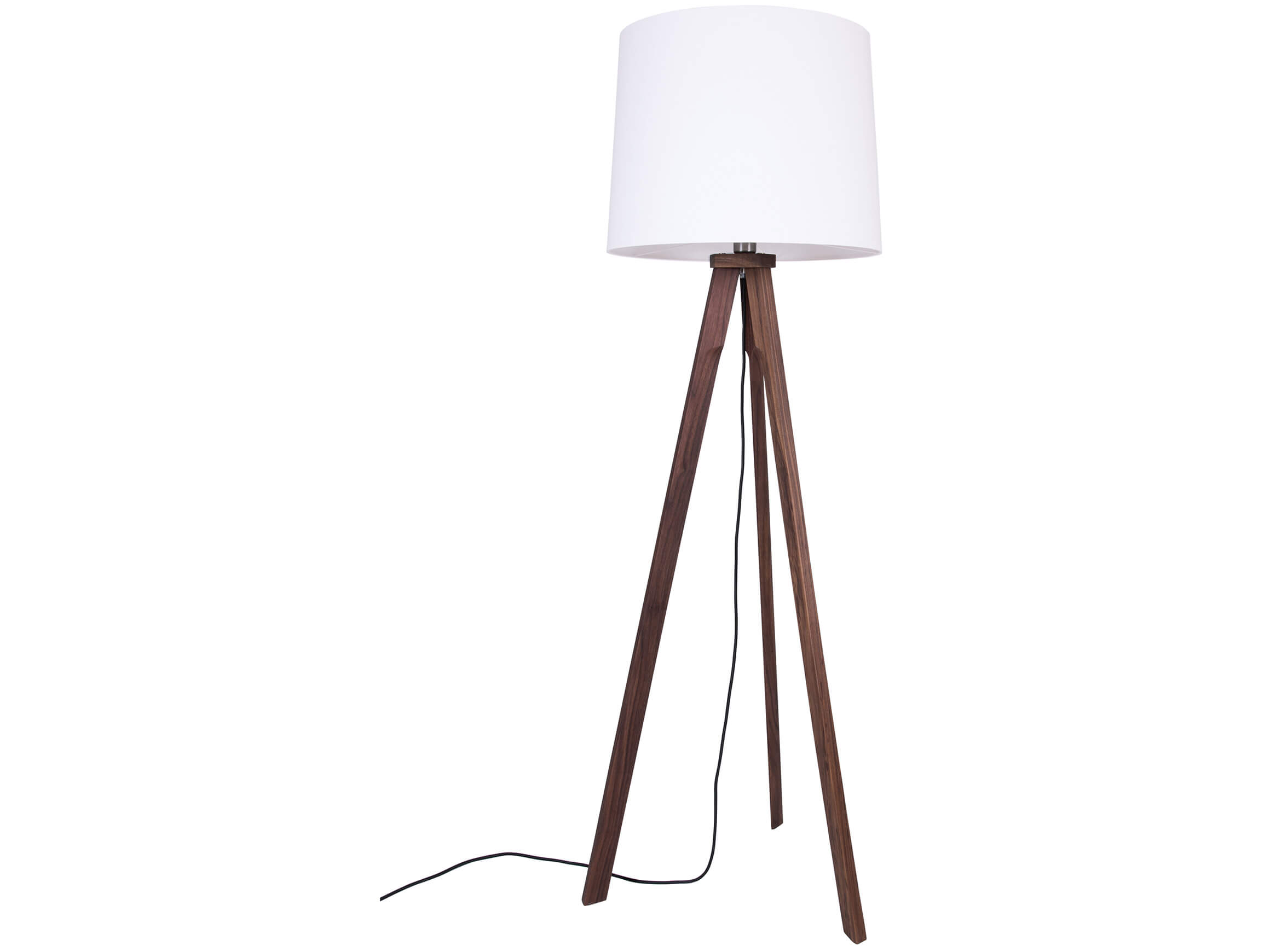 HerzBlut Stehlampe Thasos Nussbaum Weiss | Schubiger Möbel