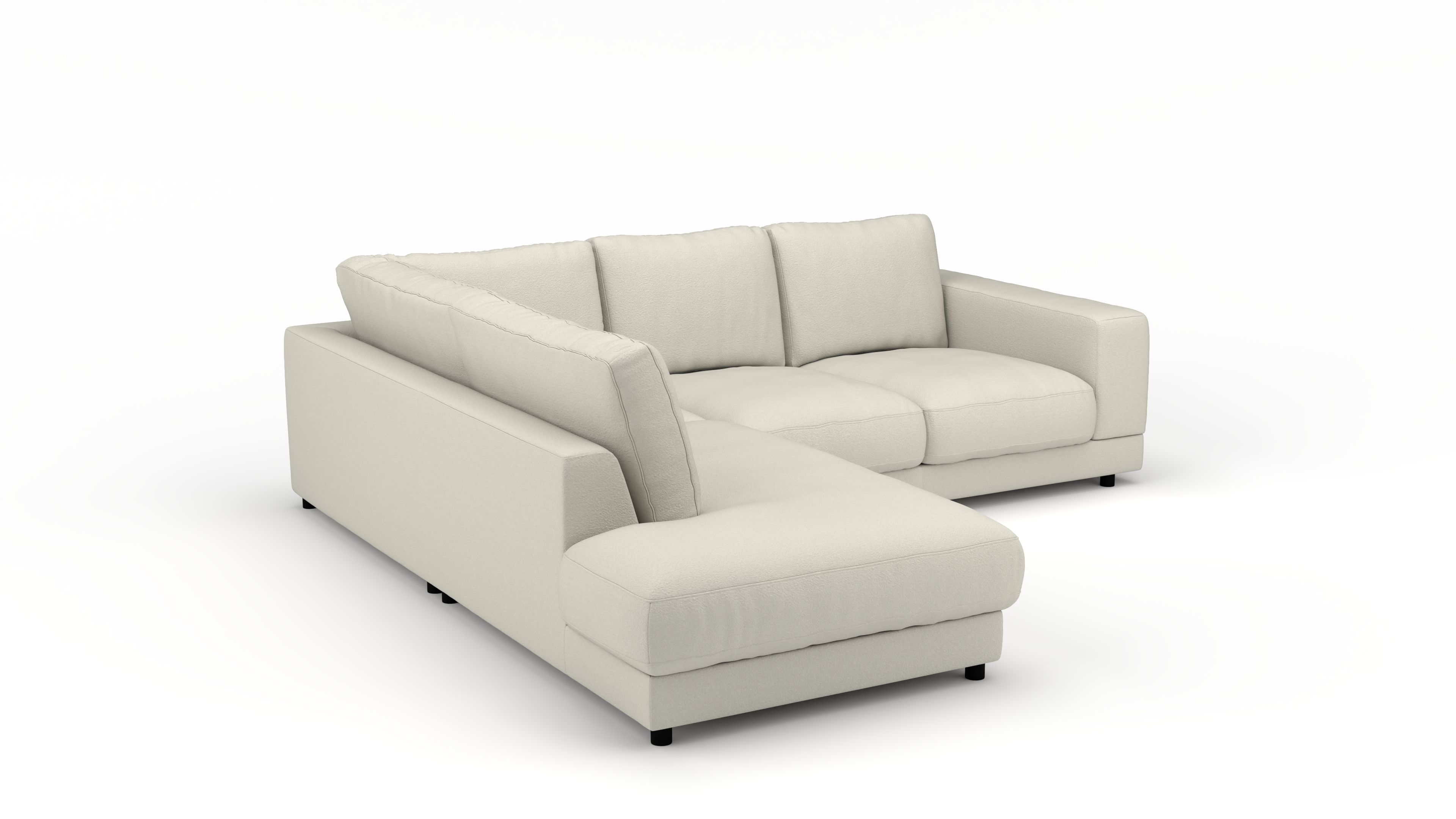 Ecksofa links Jupiter UrbanDesign / Farbe: Weiss / Bezugsmaterial: Stoff