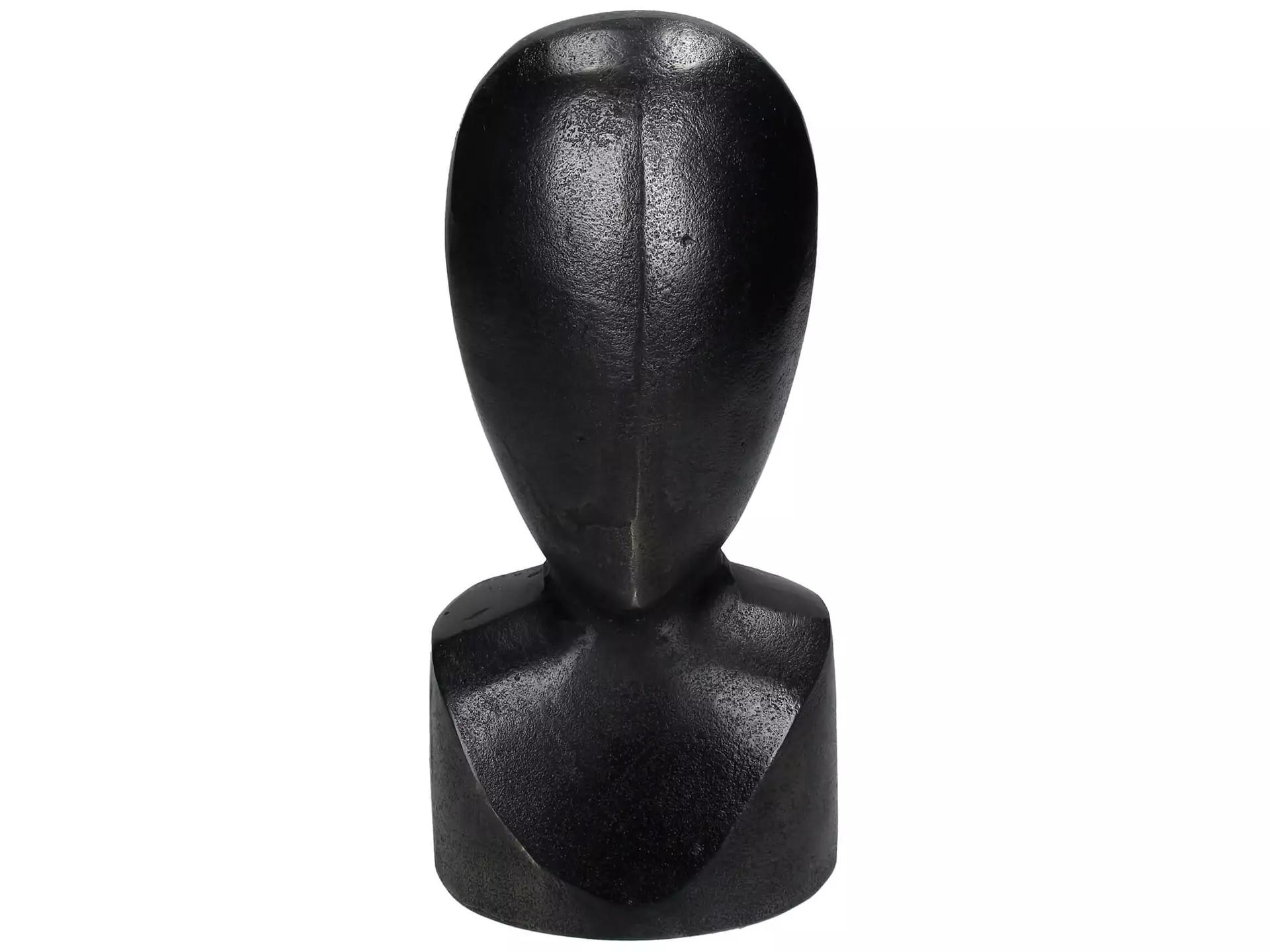 Skulptur Kopf Aluminium Schwarz H: 22 cm Kersten