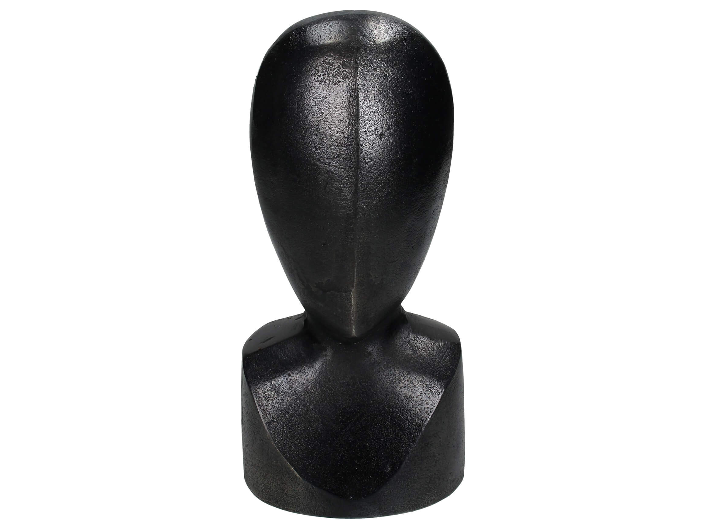 Skulptur Kopf Aluminium Schwarz H: 22 cm Kersten