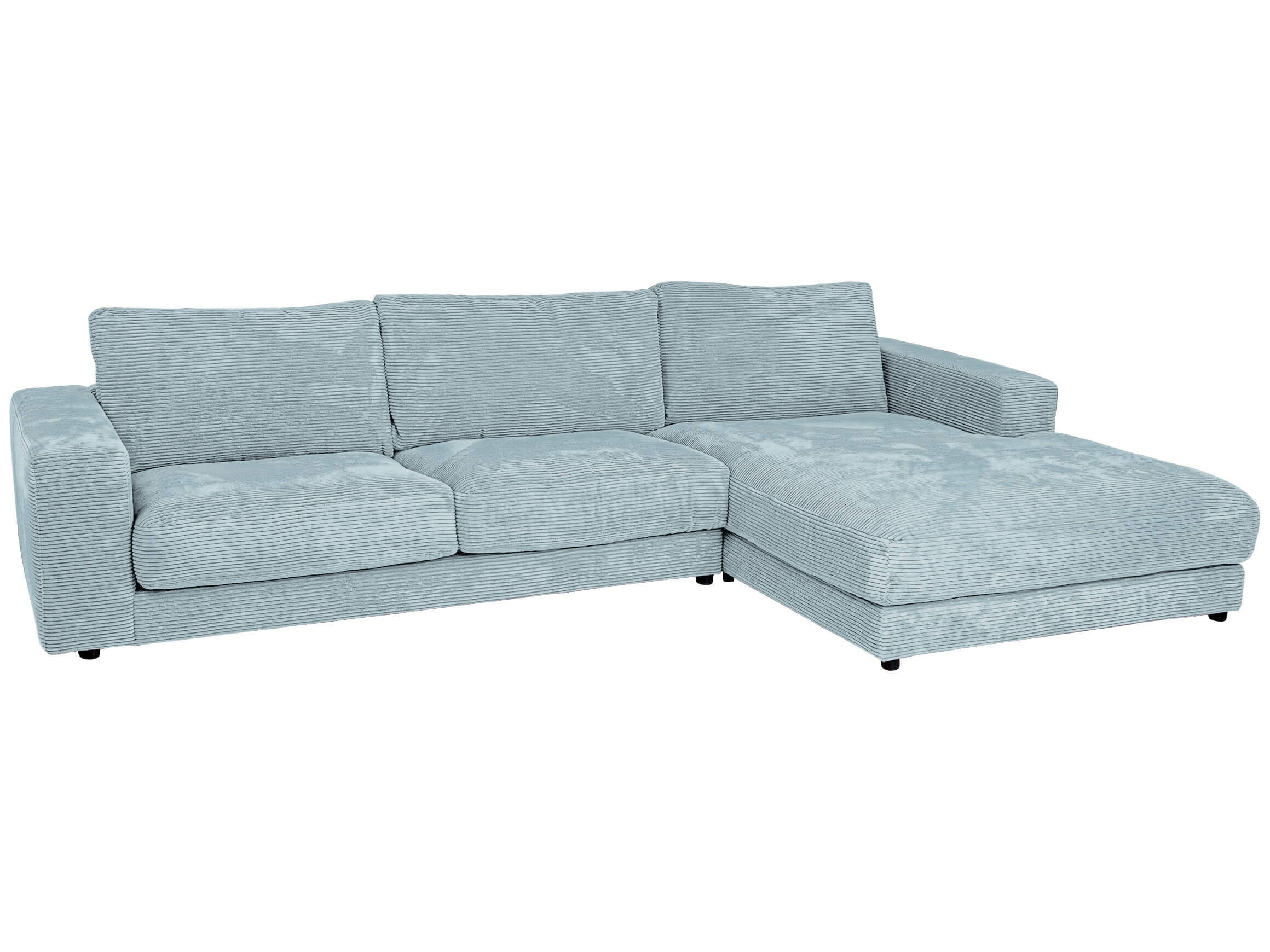 Ecksofa Samson Basic Candy / Farbe: Cord Light Blue / Material: Stoff Basic