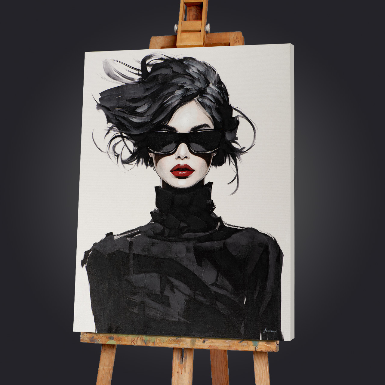 Gemälde-Black Lady-image LAND
