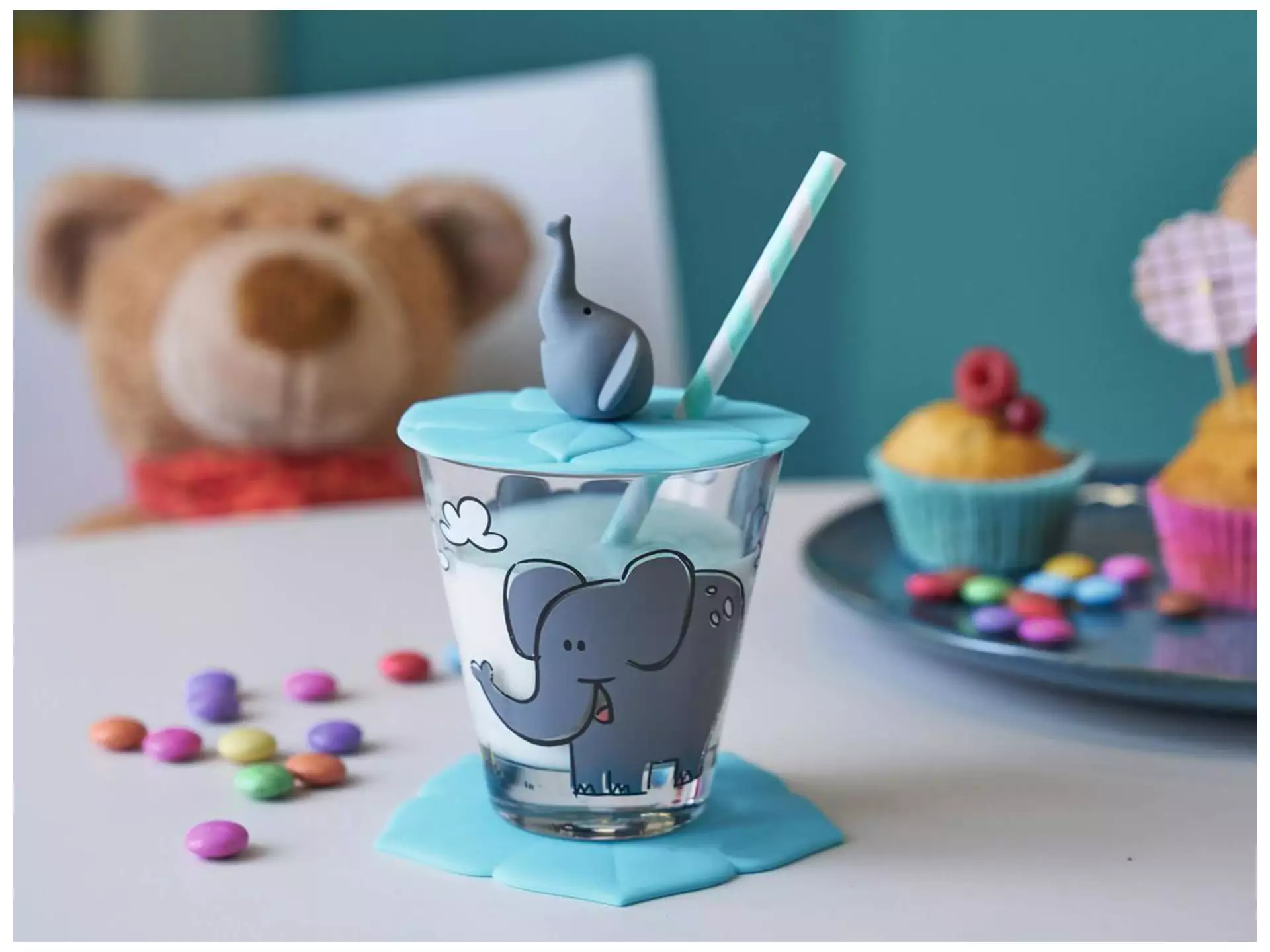 Leonardo Trinkglas Für Kinder Bambini Elefant, 215 Ml, 3-teilig