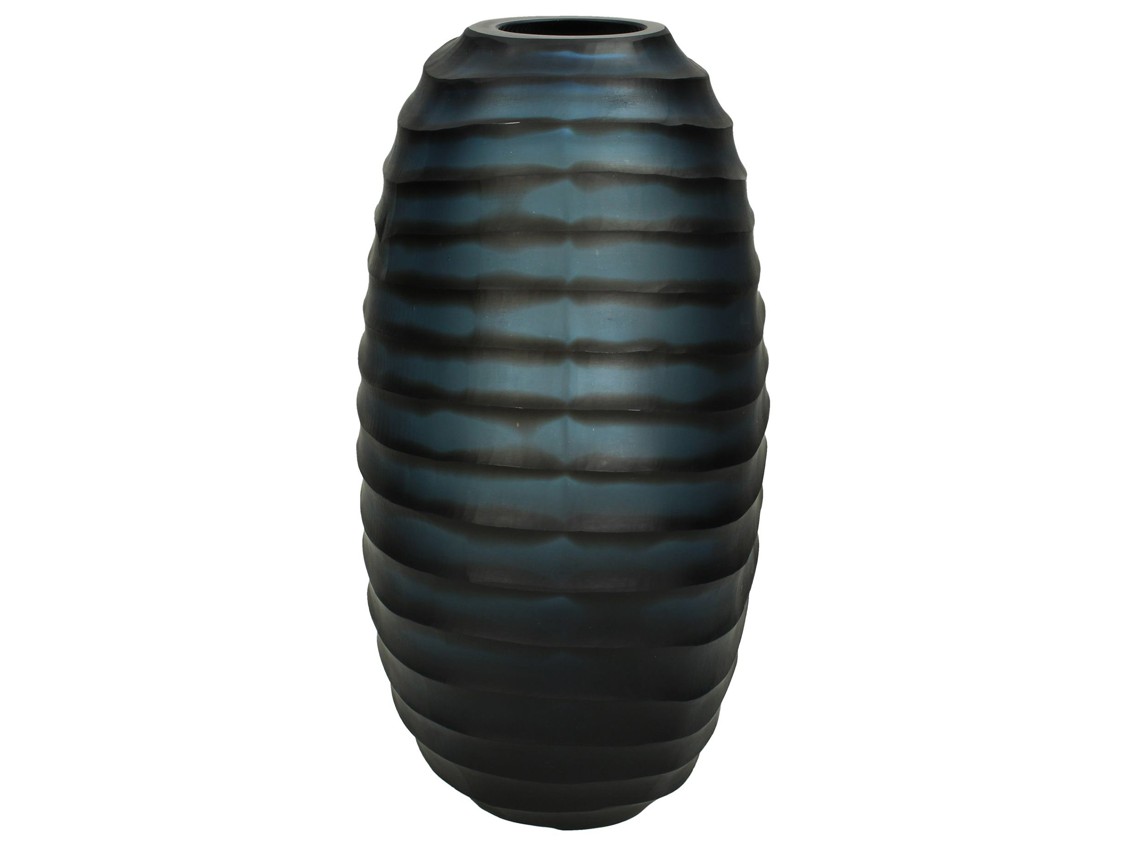 Vase Glas Dunkelblau B: 23 cm Kersten