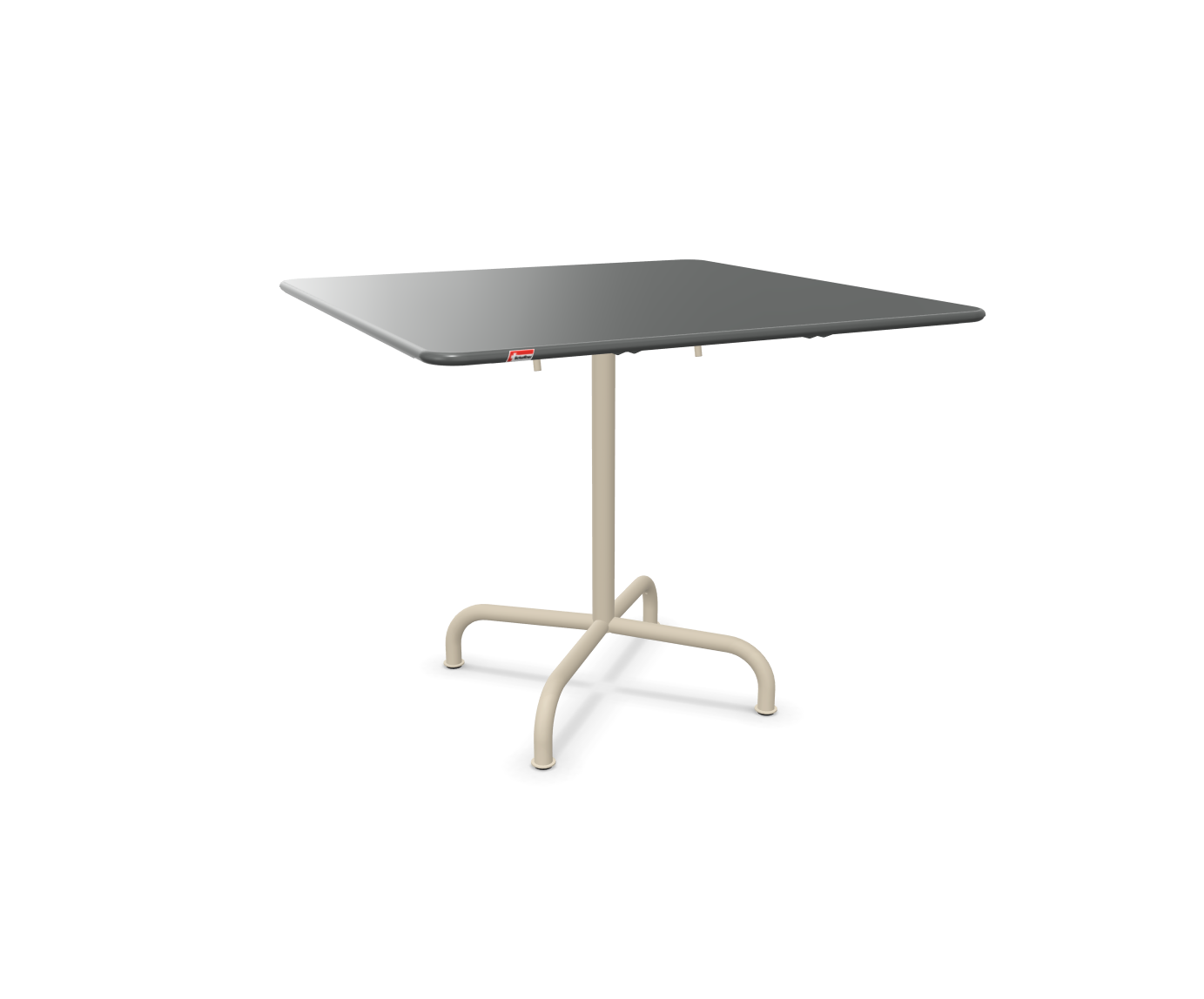 Rigi square metal table from Schaffner / Colour: graphite / Size: 90 x 90 cm