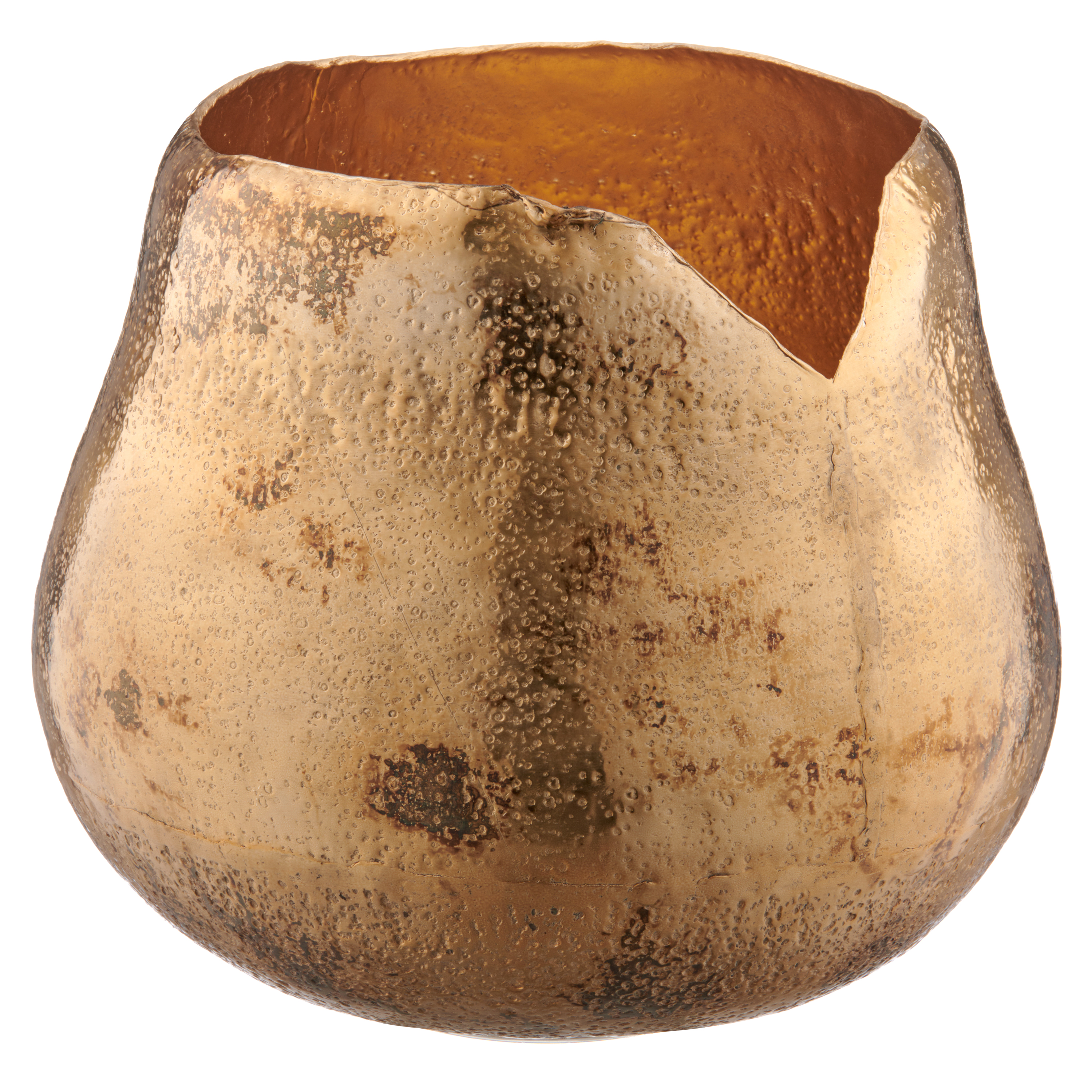 Pflanzengefäss Metall Gehämmert, Champagner Gasper