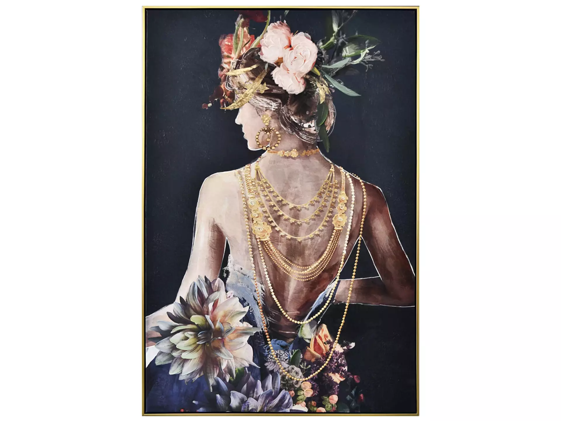 Bild Schöner Rücken mit Goldketten image LAND / Grösse: 123 x 83 cm