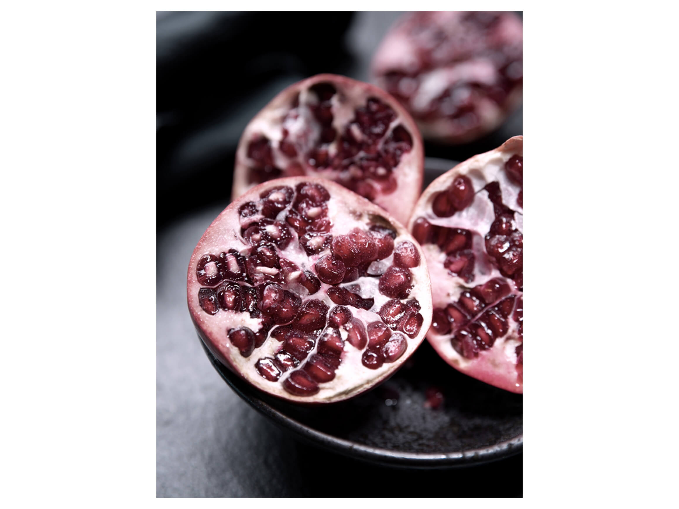 Digitaldruck auf Glas Roter Granatäpfel image LAND / Grösse: 80 x 60 cm