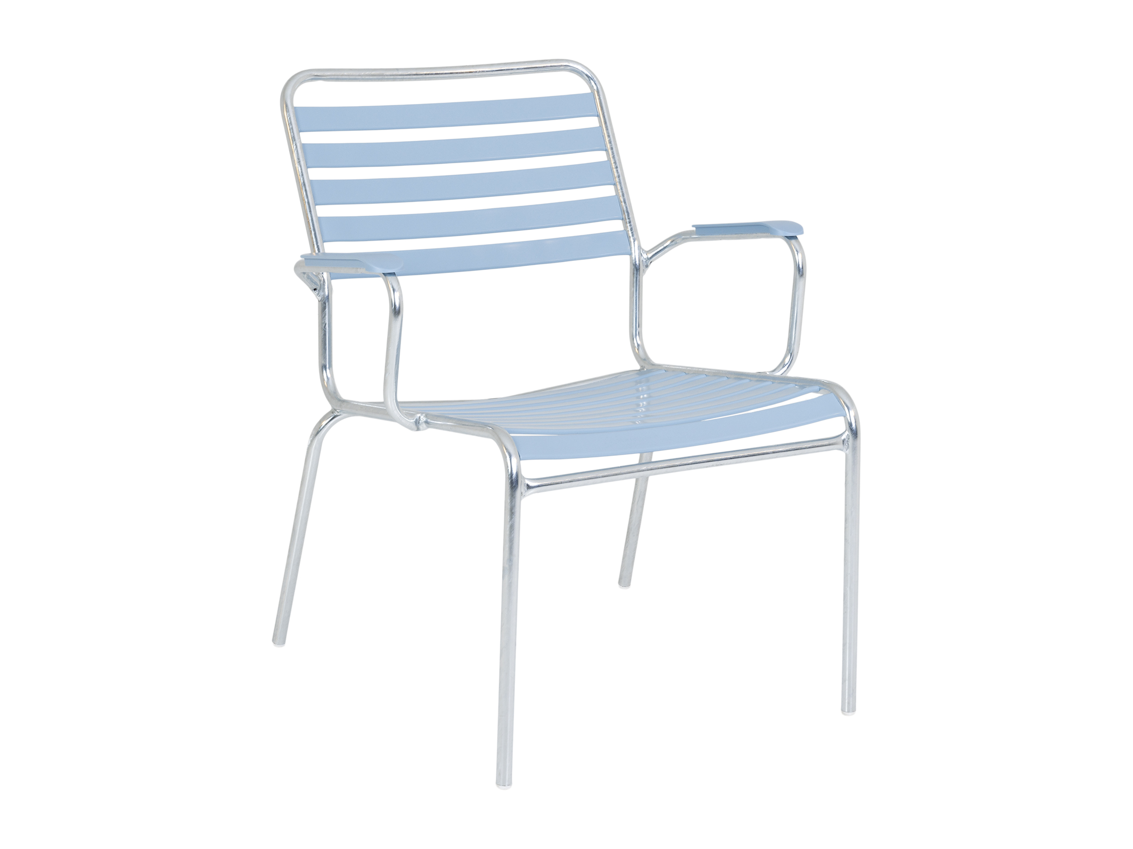 Lättlisalon-Sessel Rigi mit Armlehnen von Schaffner / Farbe: Pastellblau / Grösse: x cm