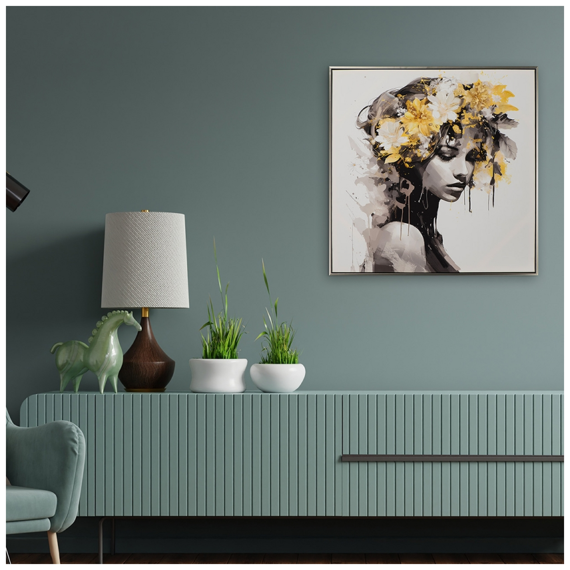 Bild Golden Flower Beauty 1 image LAND / Grösse: 80 x 80 cm Bild Golden Flower Beauty 1 image LAND / Grösse: 80 x 80 cm