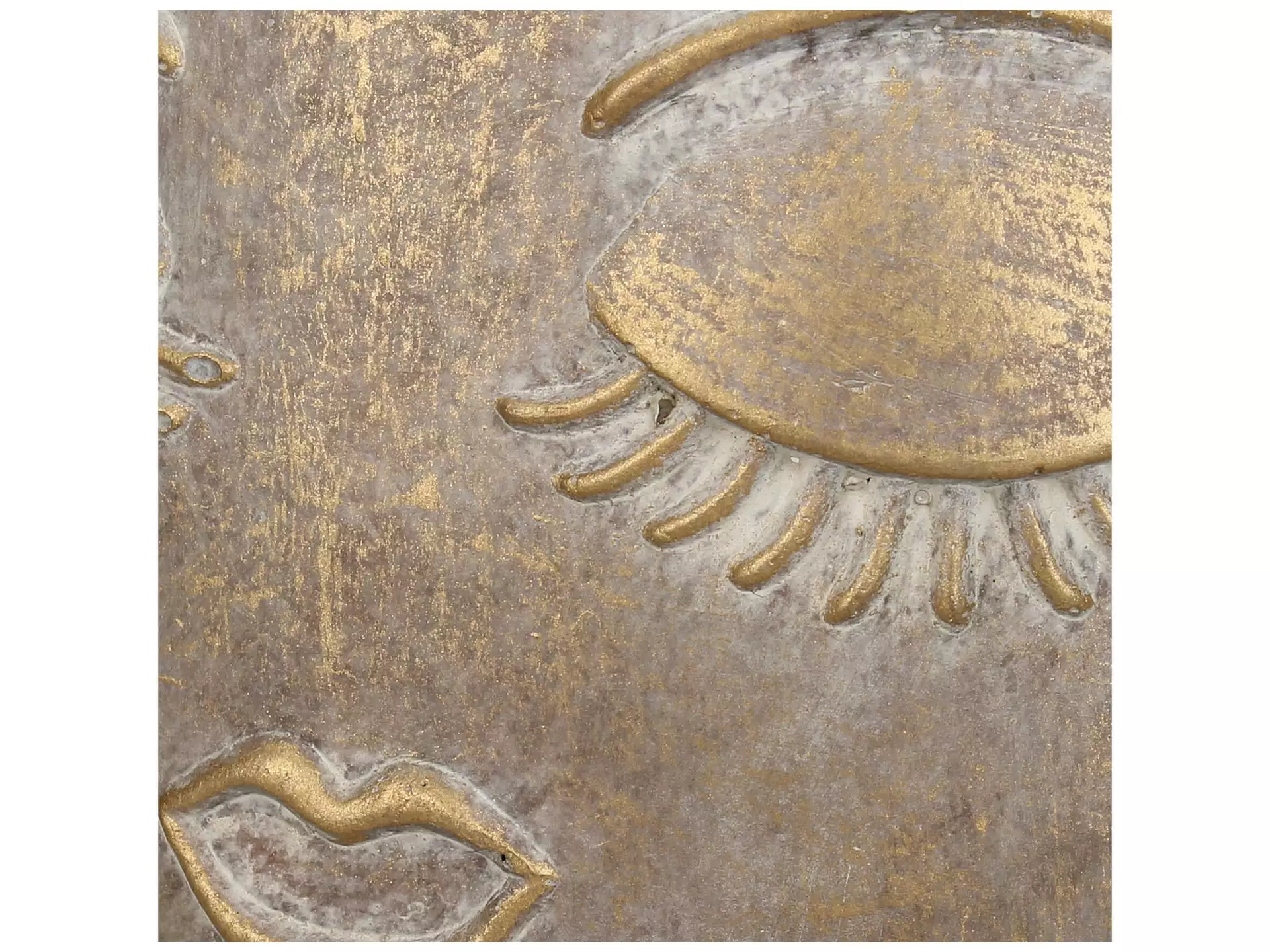 Gefäss Gesicht Beton H: 25 cm Kersten / Farbe: Gold Grau